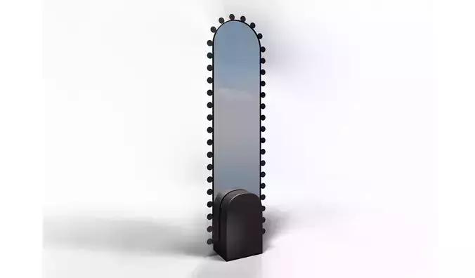 Medaillon Sculptural Floor Mirror 3D Model