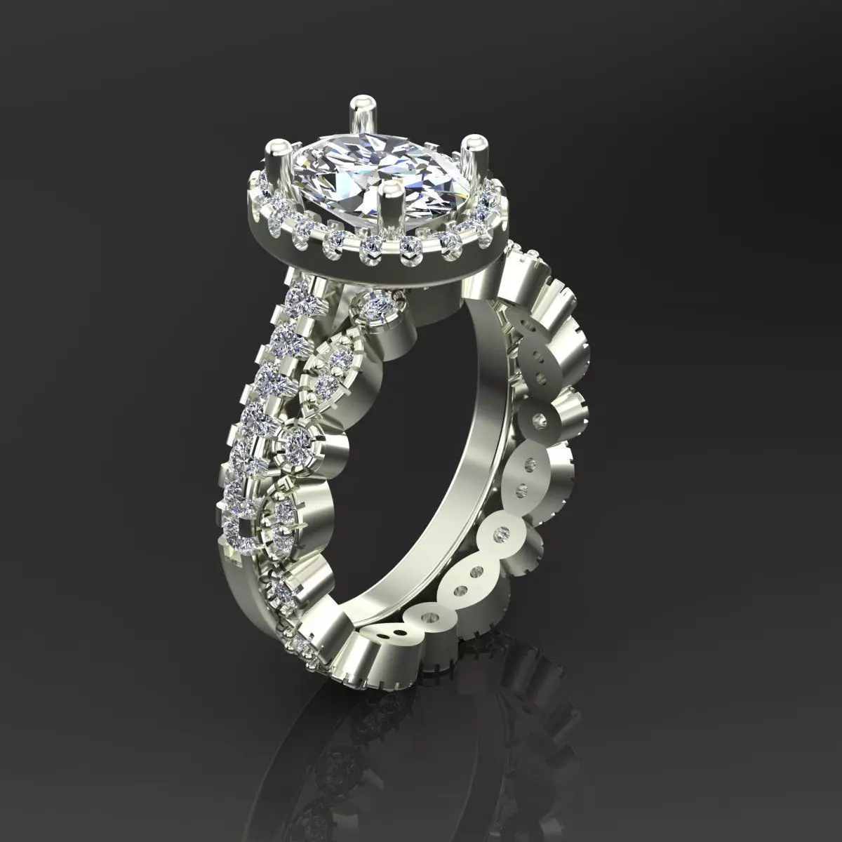 Solitaire Ring 3D print model_0