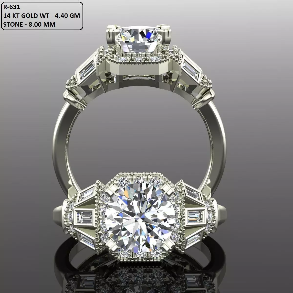 Solitaire Ring 3D print model_0