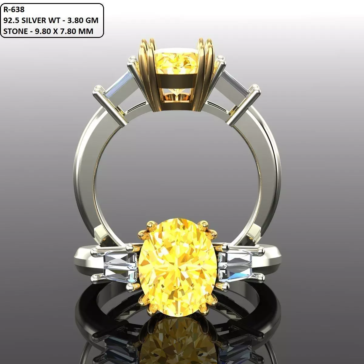 Solitaire Ring 3D print model_0