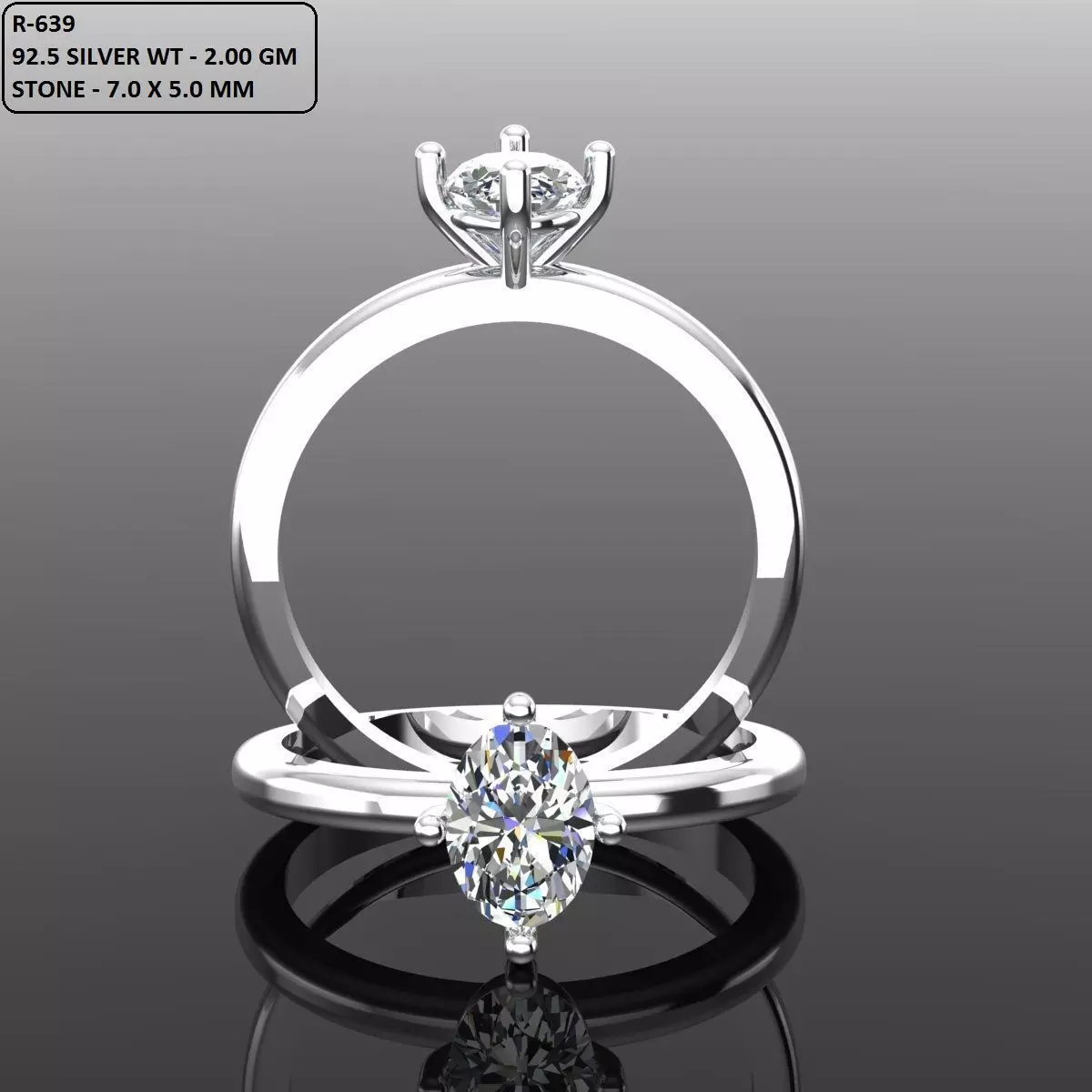Solitaire Ring 3D print model_0