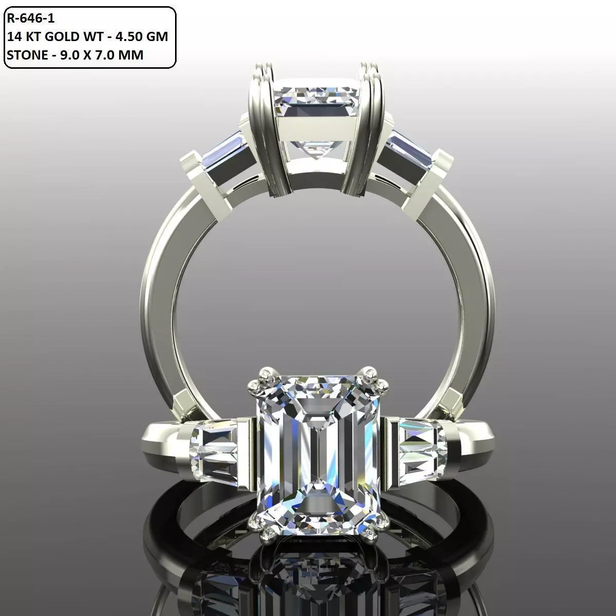 Solitaire Ring 3D print model_0