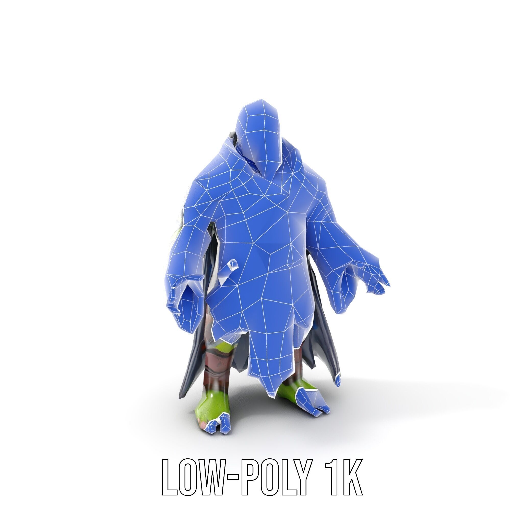 Elder Orc Warrior Character Model  Rigged and Animated Low-poly 3D model_16