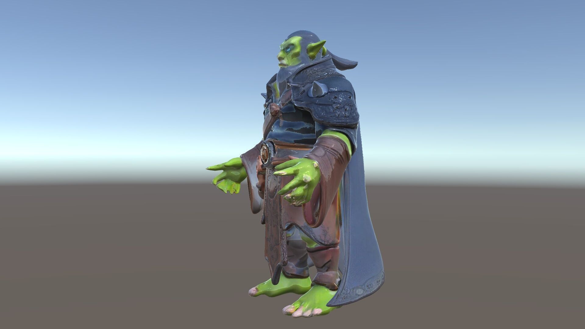 Elder Orc Warrior Character Model  Rigged and Animated Low-poly 3D model_5