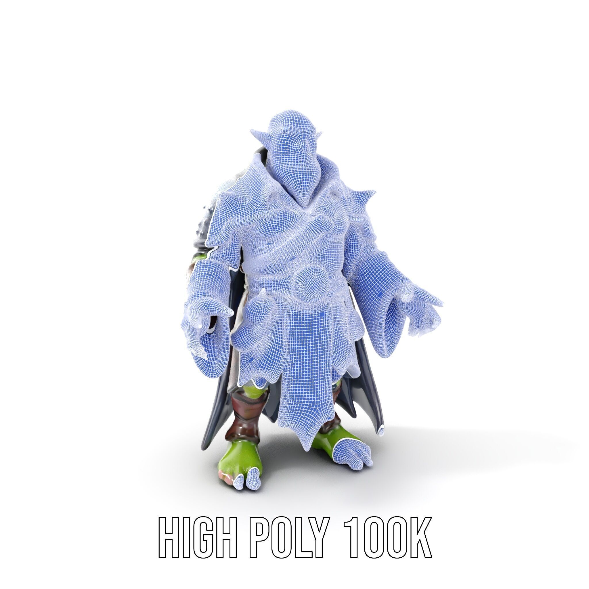 Elder Orc Warrior Character Model  Rigged and Animated Low-poly 3D model_4