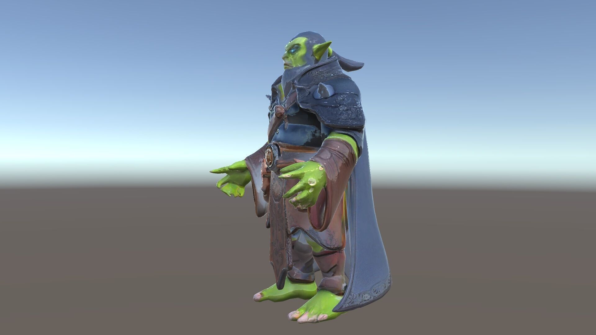 Elder Orc Warrior Character Model  Rigged and Animated Low-poly 3D model_38