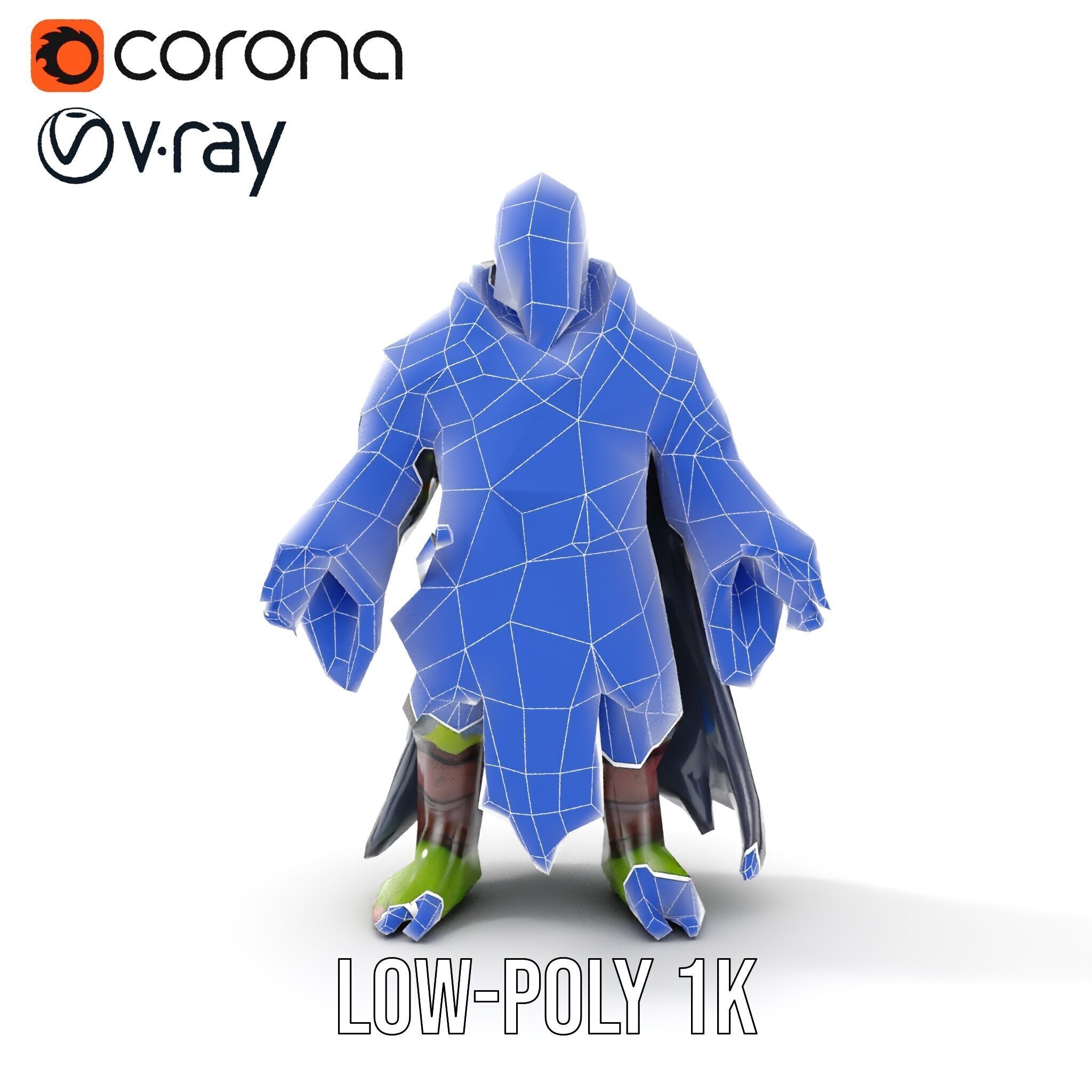 Elder Orc Warrior Character Model  Rigged and Animated Low-poly 3D model_18
