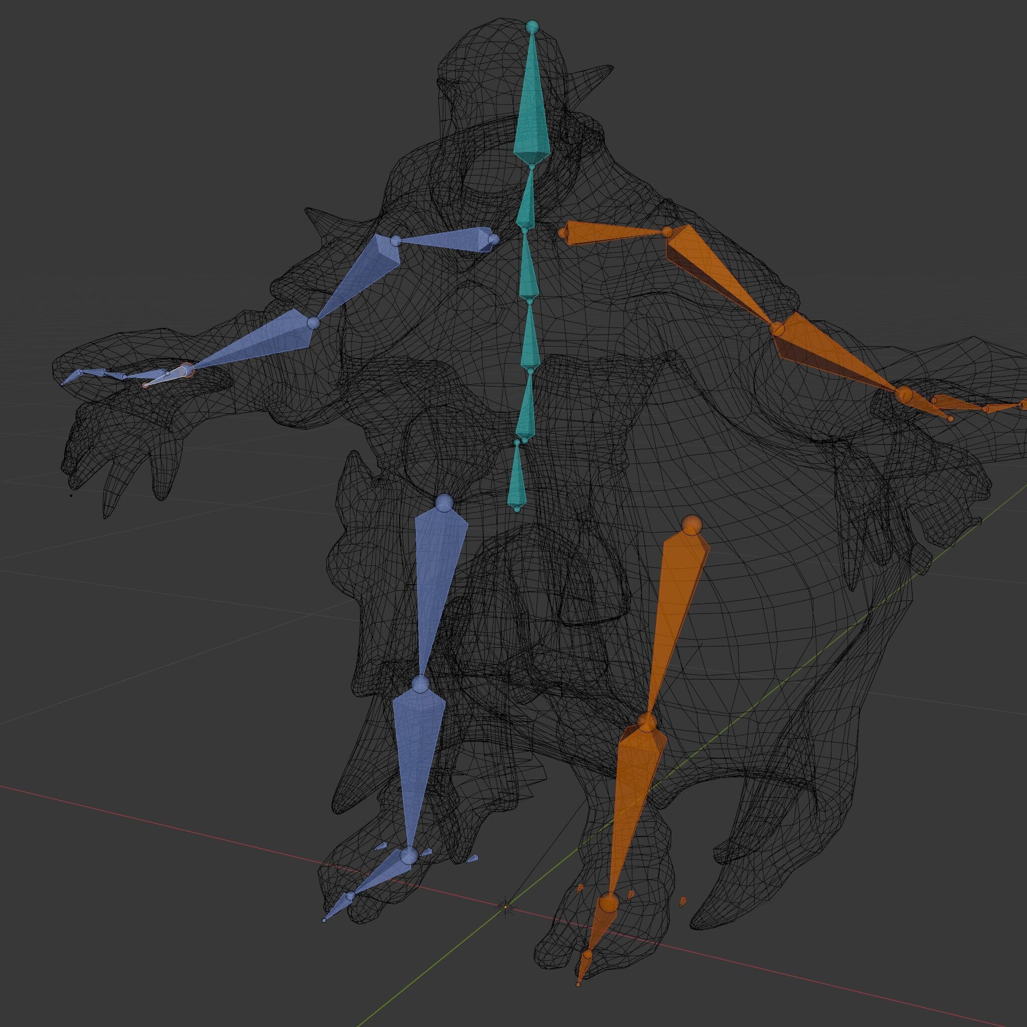 Elder Orc Warrior Character Model  Rigged and Animated Low-poly 3D model_6