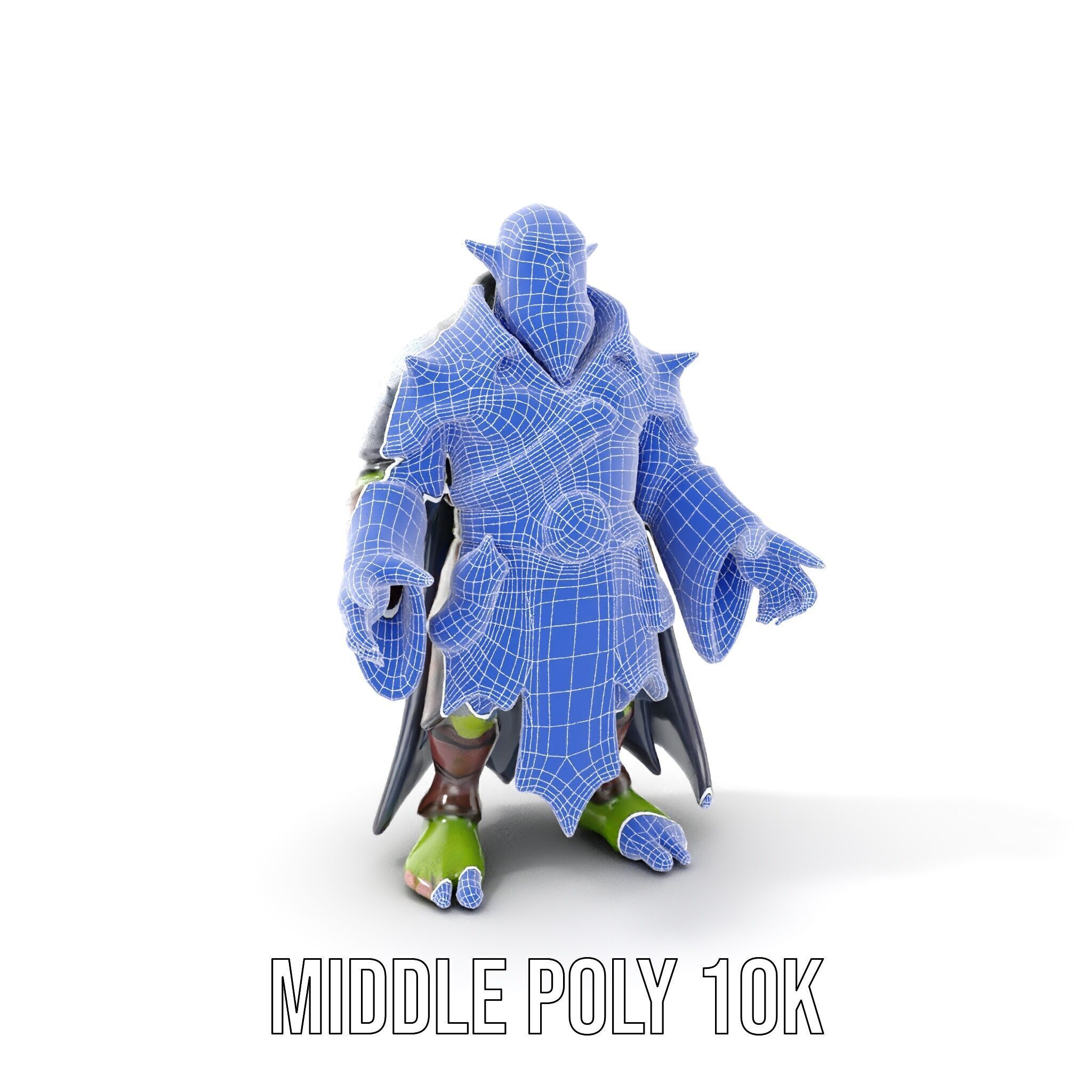 Elder Orc Warrior Character Model  Rigged and Animated Low-poly 3D model_22