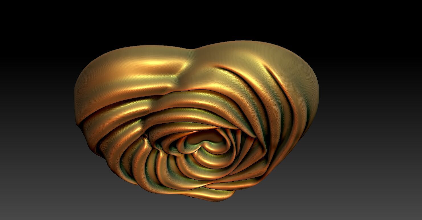 1 heart pendant CNC Relief Model 3D print model_4