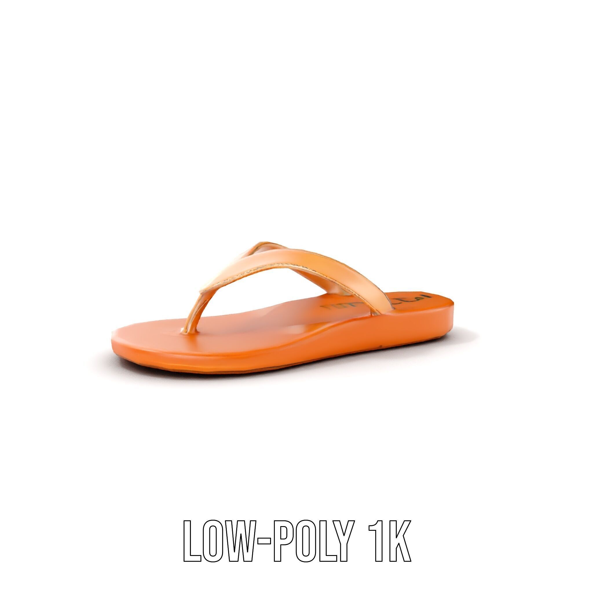Casual Flip Flop Sandals D Model Pack Low-poly 3D model_10