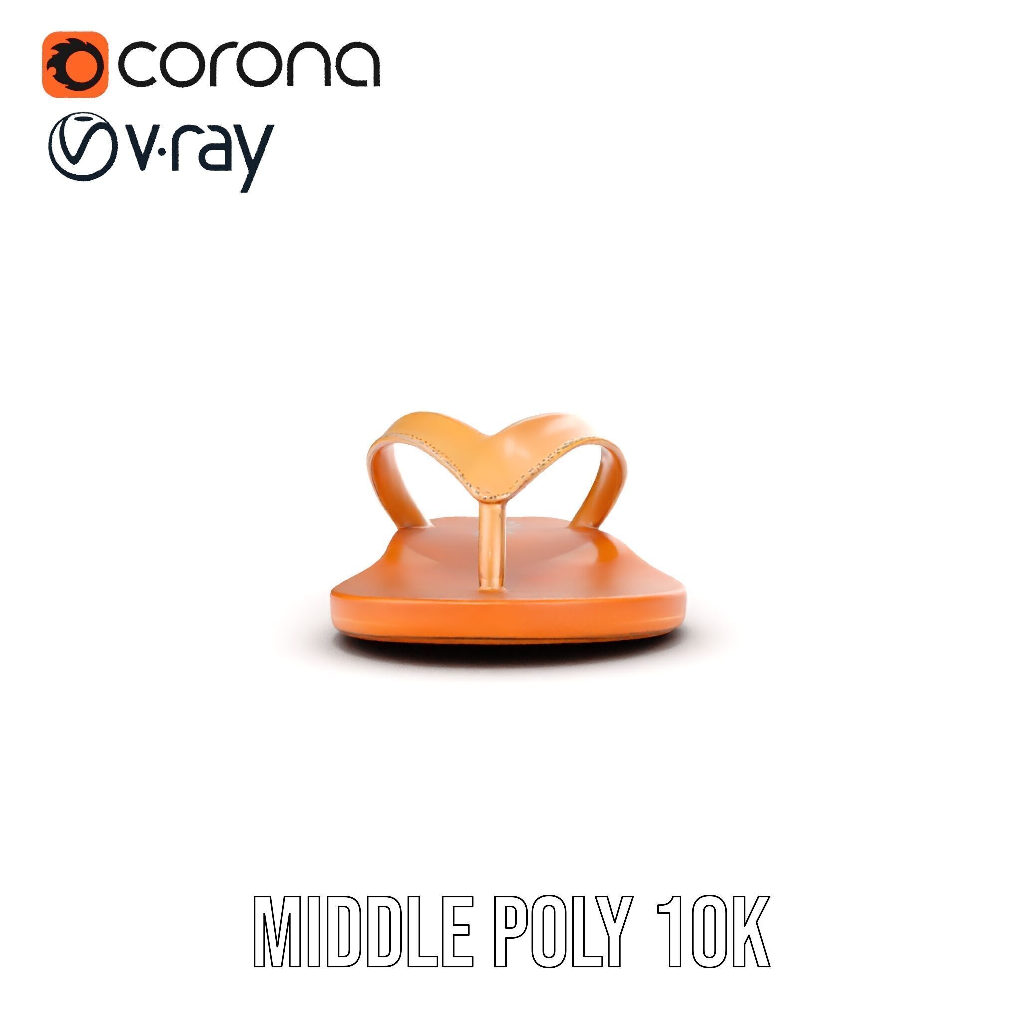 Casual Flip Flop Sandals D Model Pack Low-poly 3D model_25