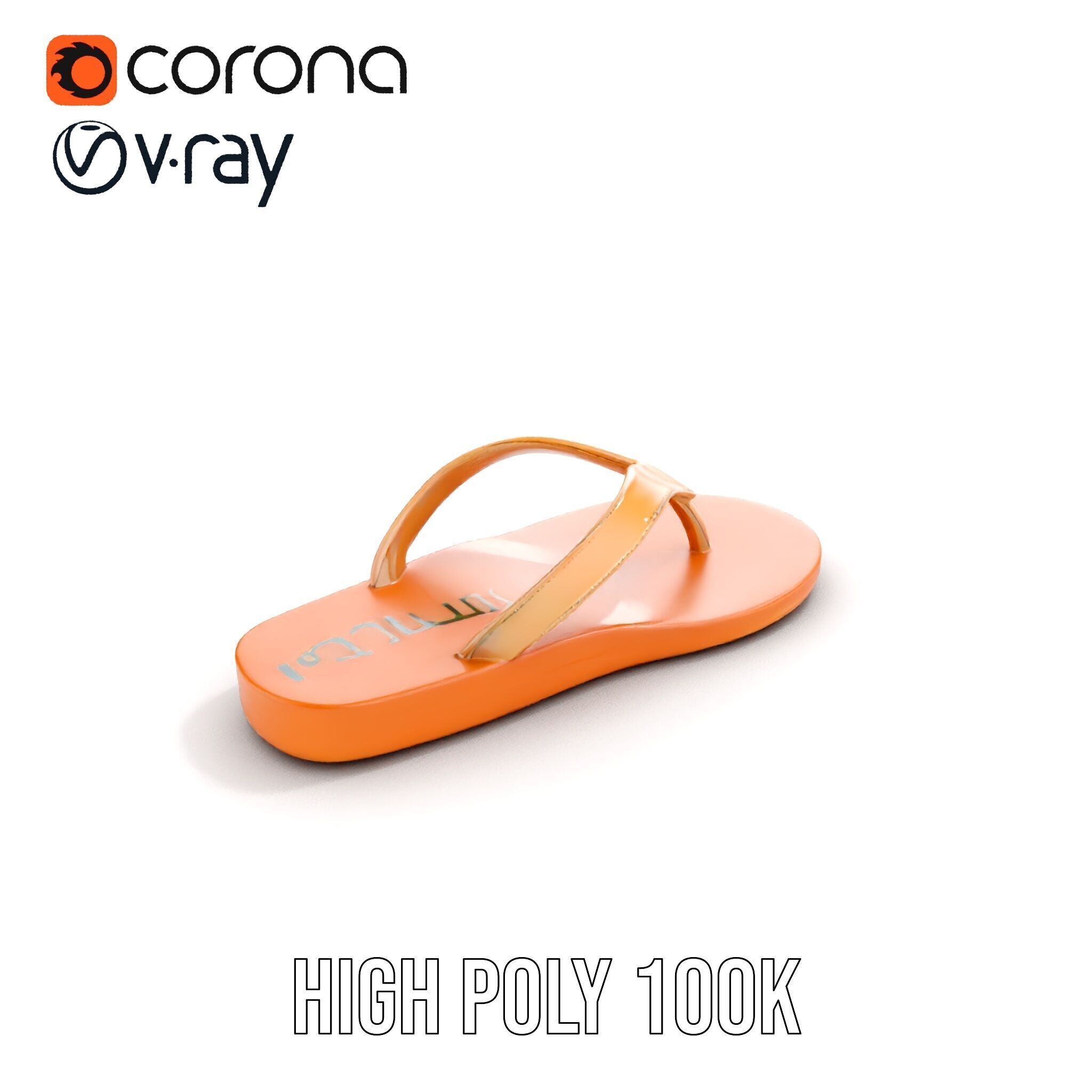 Casual Flip Flop Sandals D Model Pack Low-poly 3D model_27