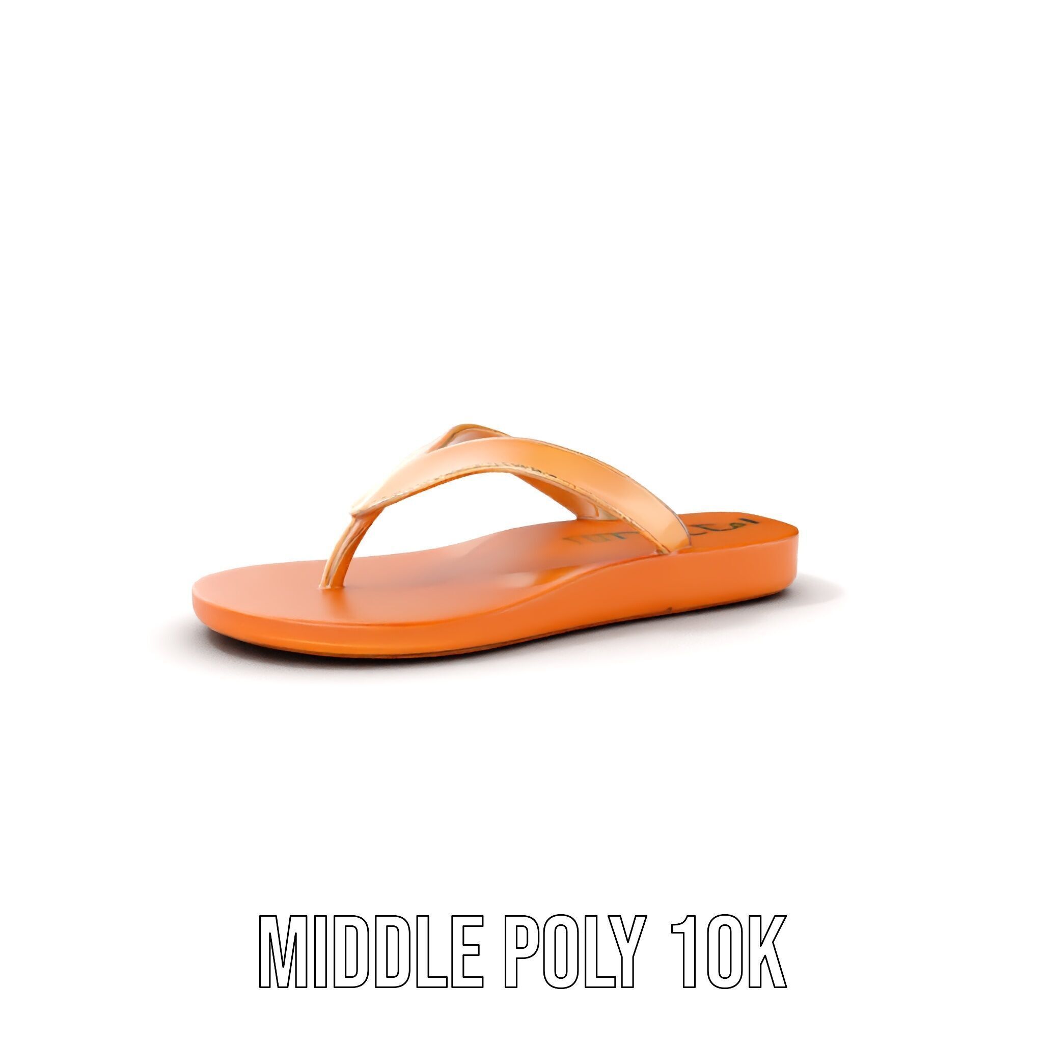 Casual Flip Flop Sandals D Model Pack Low-poly 3D model_6