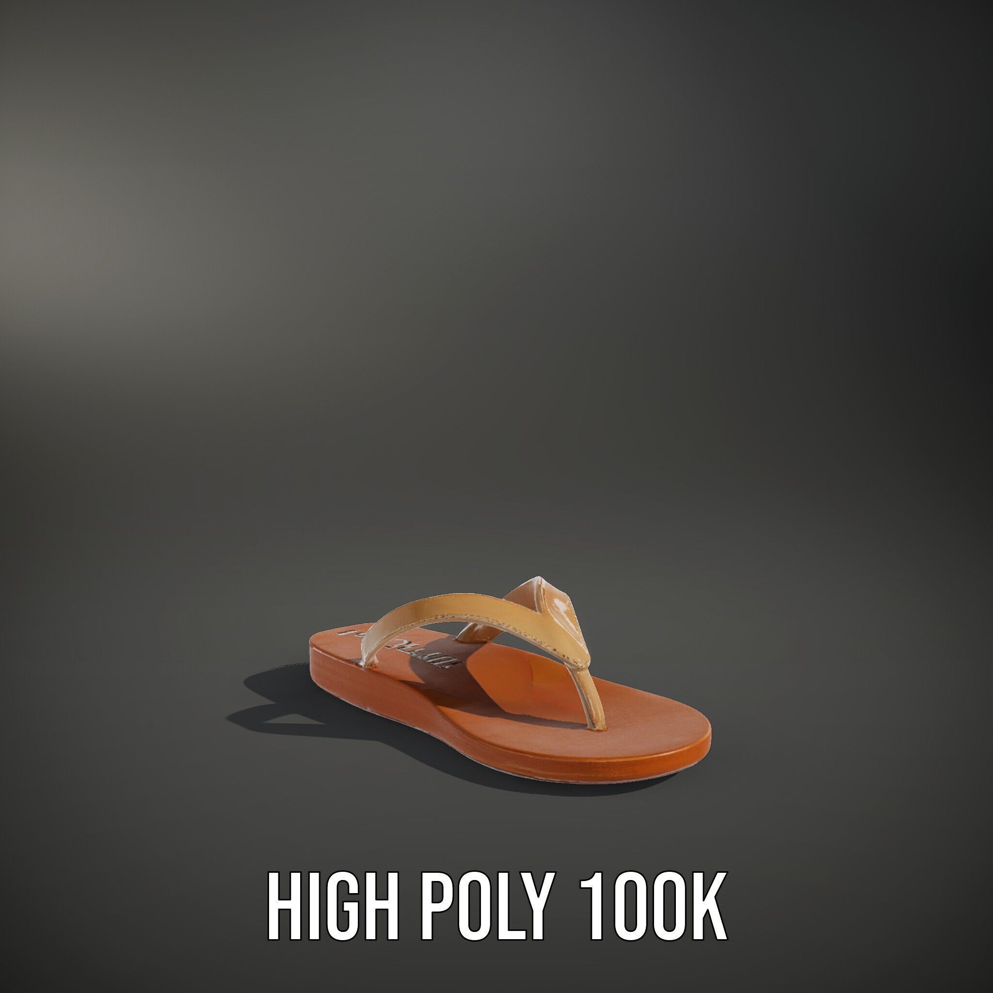 Casual Flip Flop Sandals D Model Pack Low-poly 3D model_11