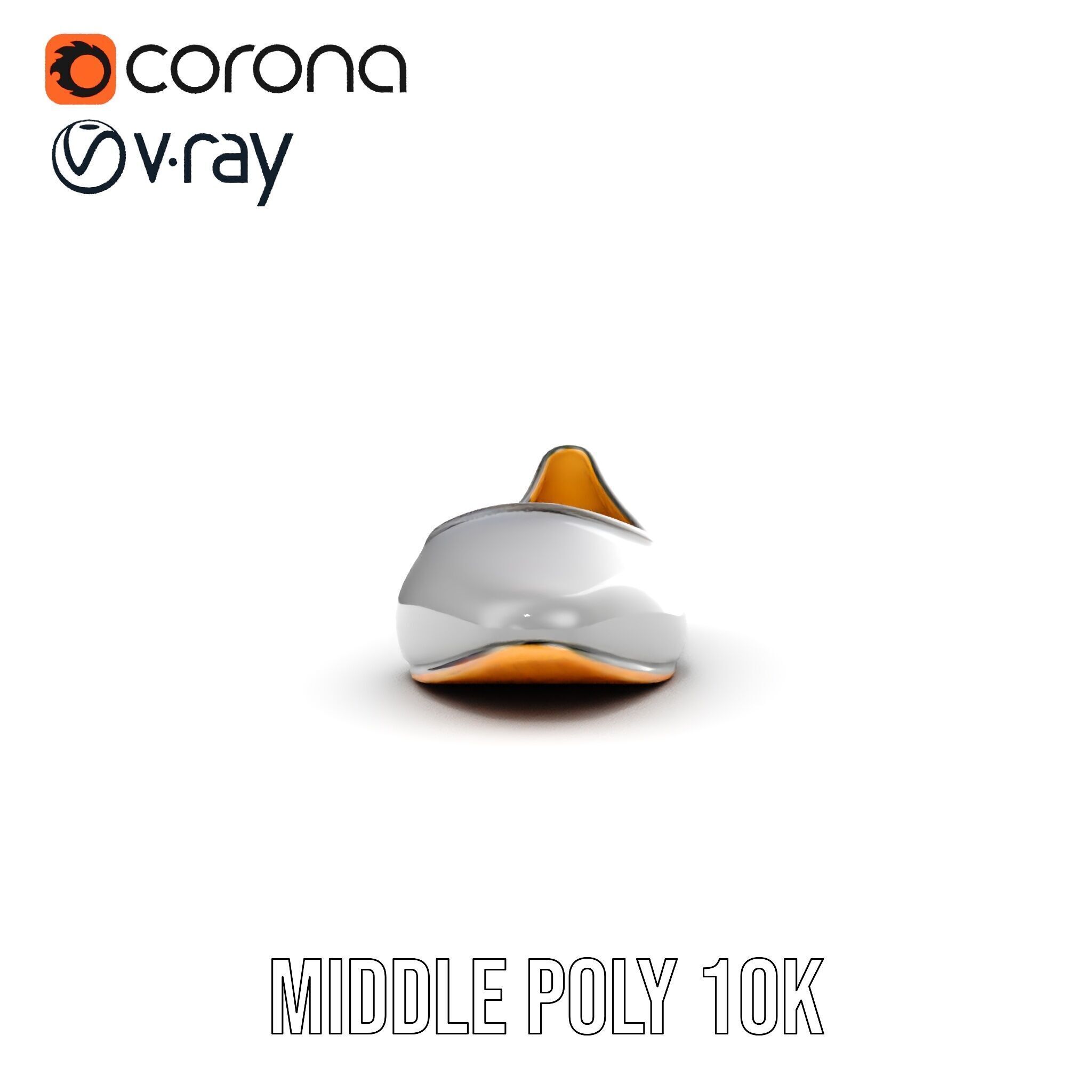 Elegant Gray Ballet Flat Shoe Model Pack Low-poly 3D model_20