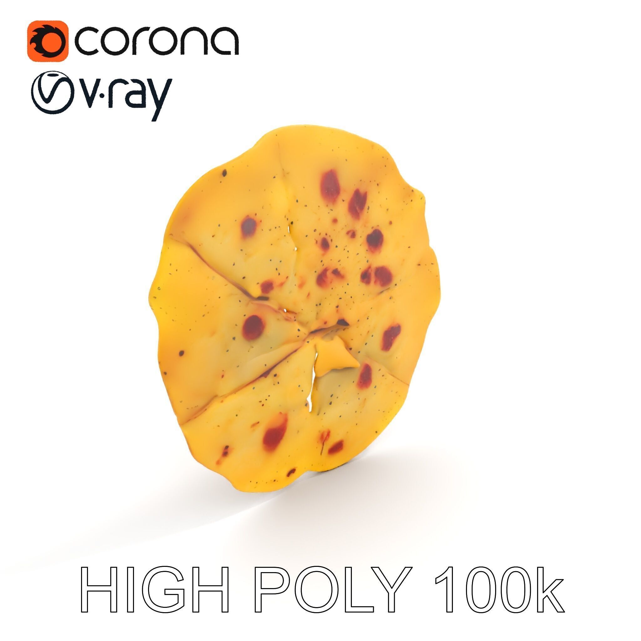 Detailed Flatbread Model Pack for D Applications Low-poly 3D model_12