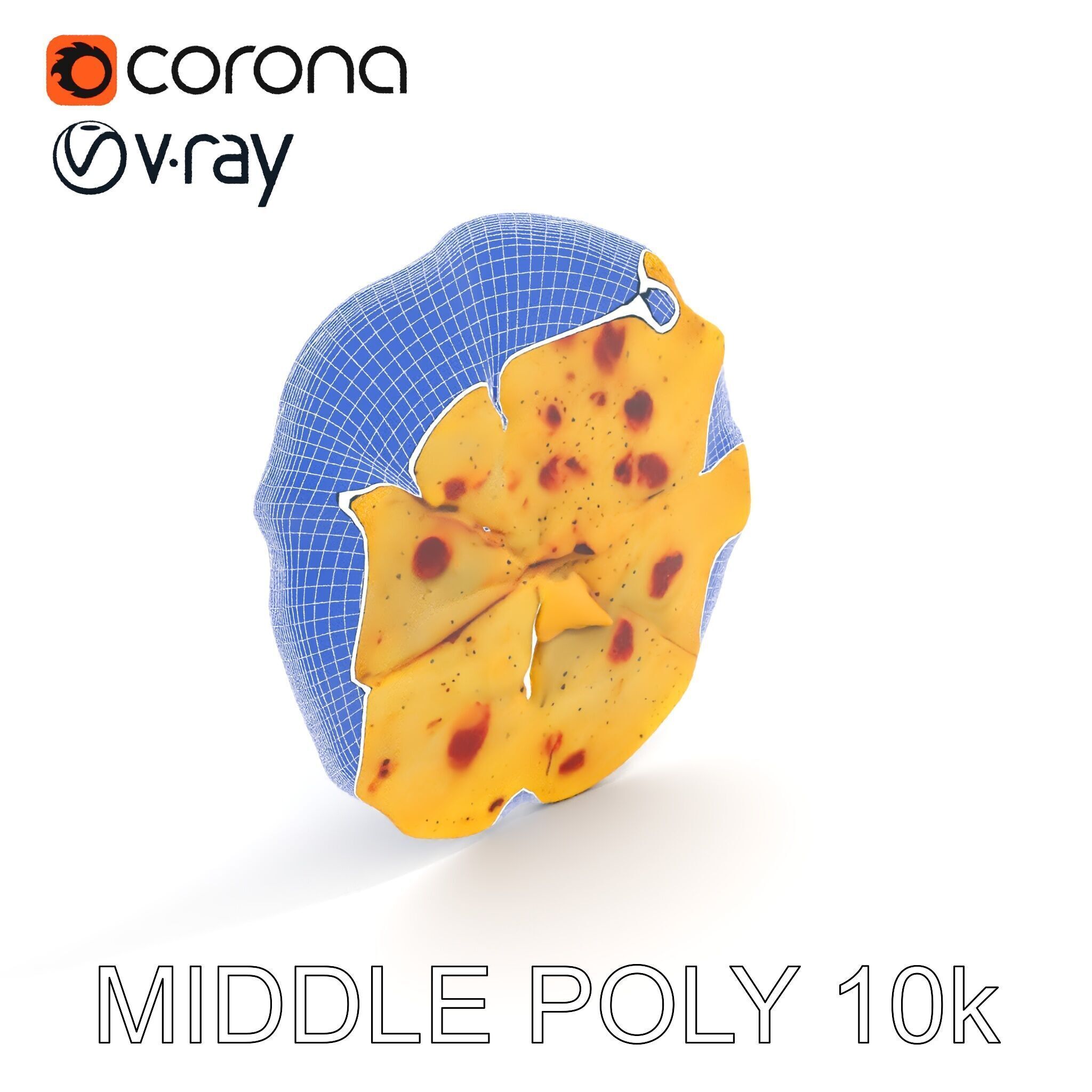 Detailed Flatbread Model Pack for D Applications Low-poly 3D model_28