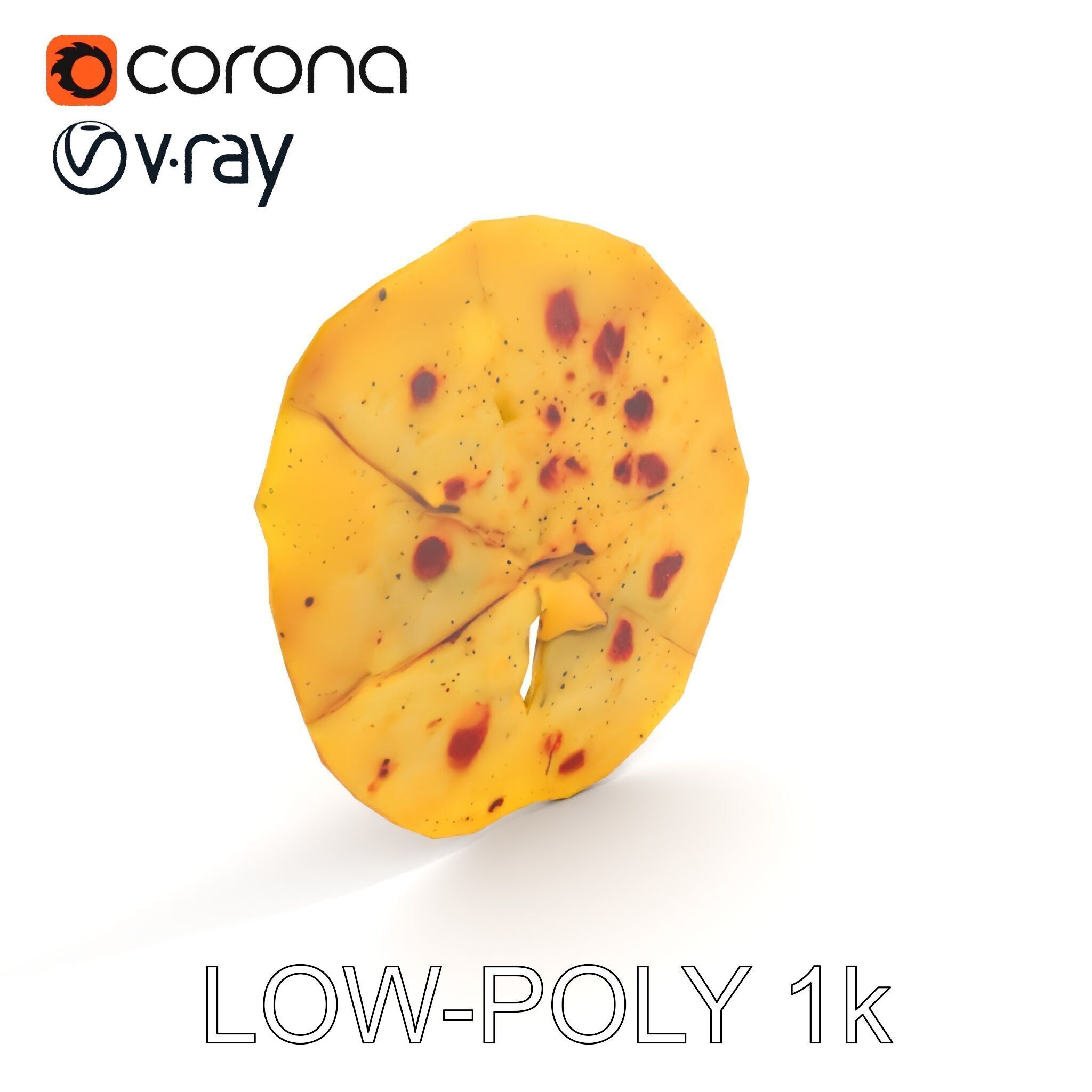 Detailed Flatbread Model Pack for D Applications Low-poly 3D model_7