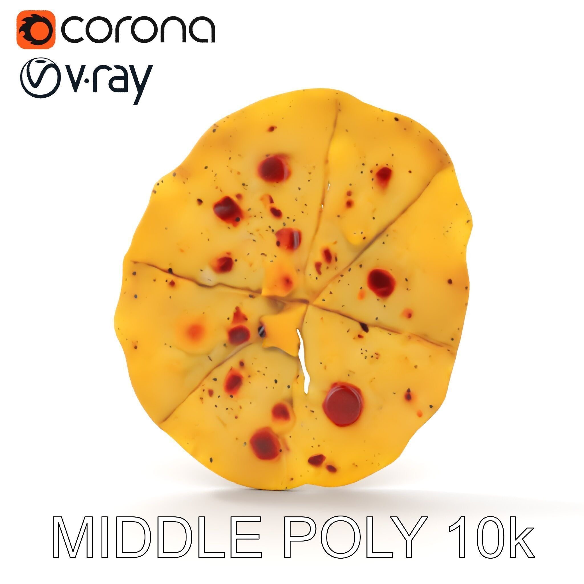 Detailed Flatbread Model Pack for D Applications Low-poly 3D model_8