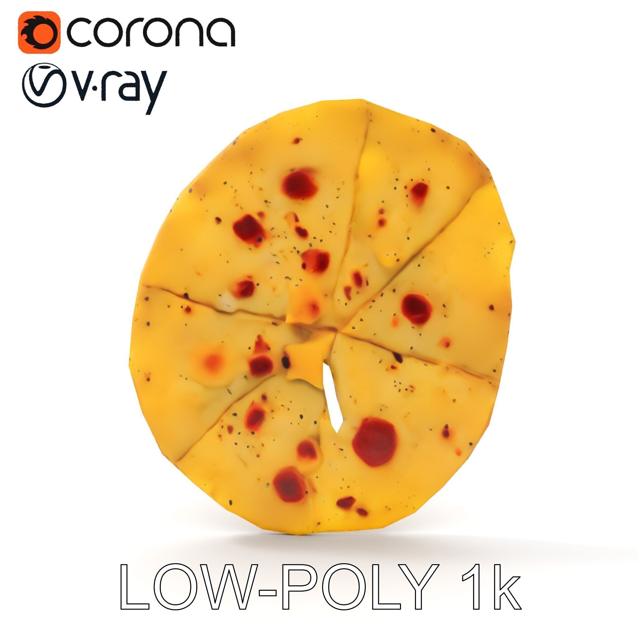 Detailed Flatbread Model Pack for D Applications Low-poly 3D model_11