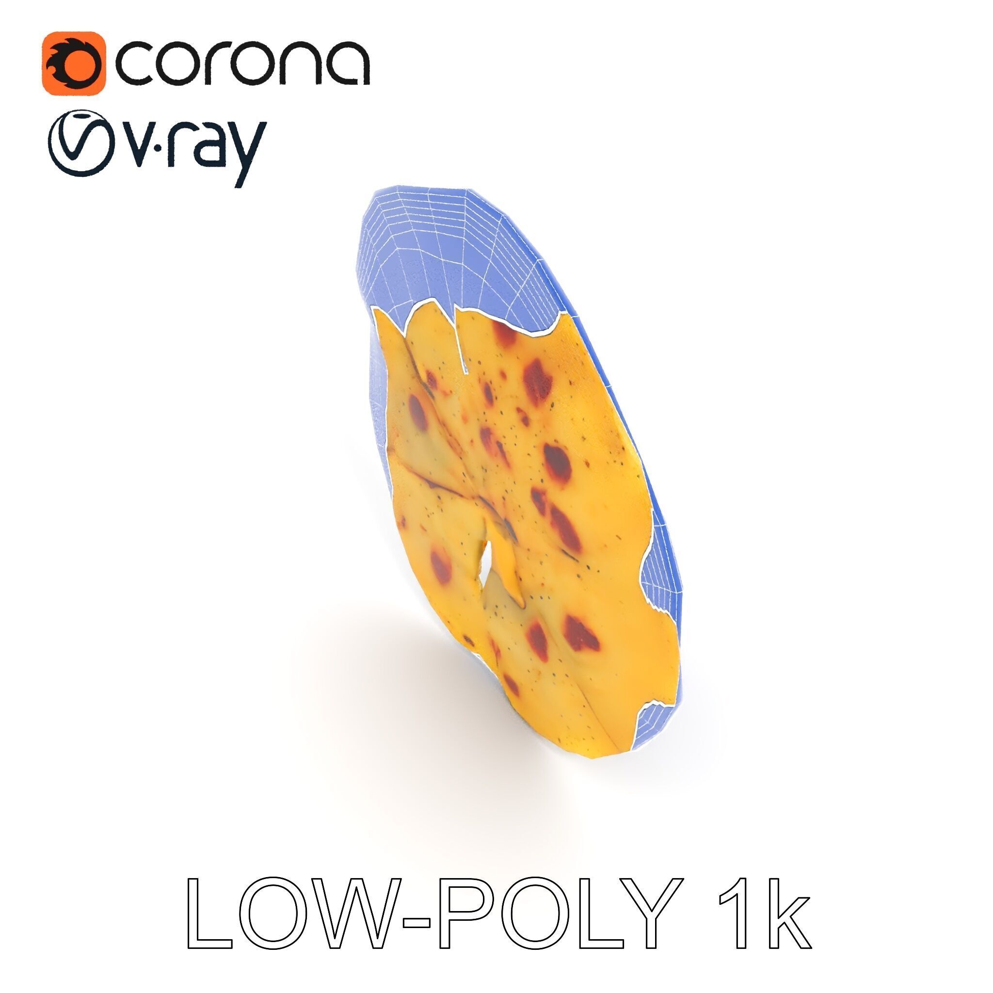 Detailed Flatbread Model Pack for D Applications Low-poly 3D model_31