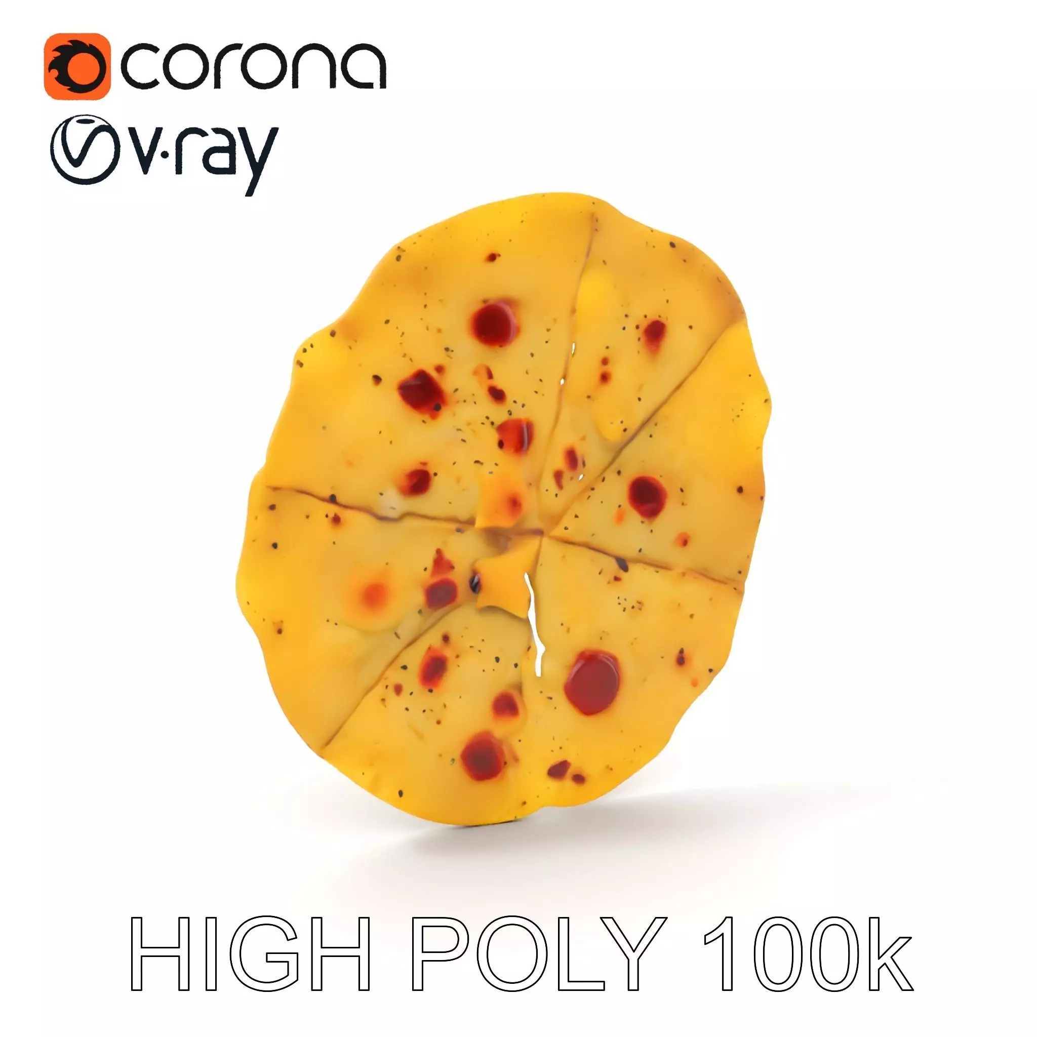 Detailed Flatbread Model Pack for D Applications Low-poly 3D model_0