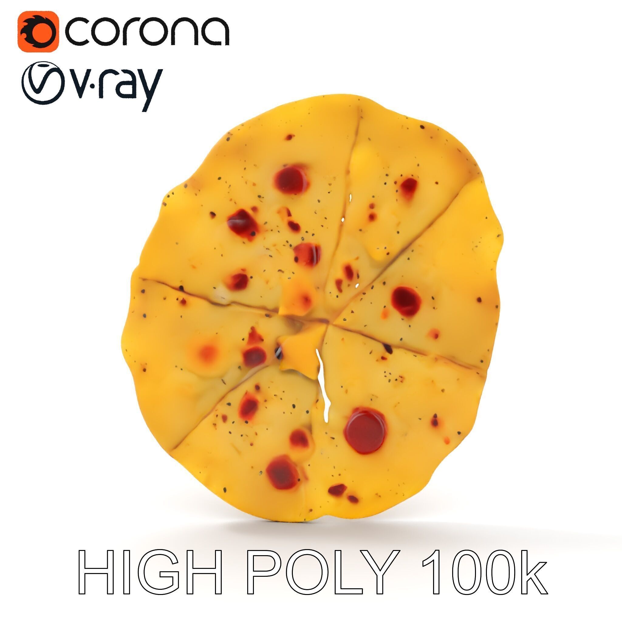 Detailed Flatbread Model Pack for D Applications Low-poly 3D model_27