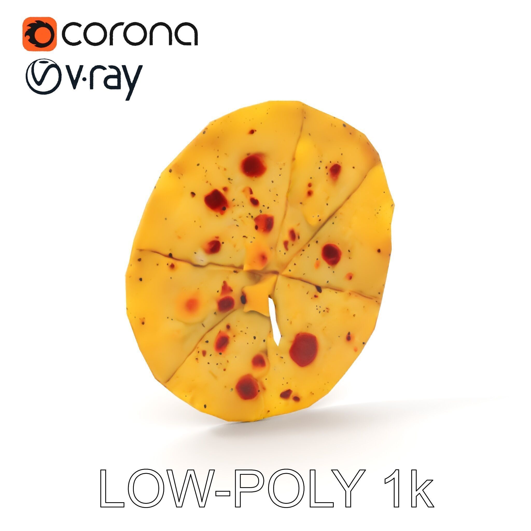 Detailed Flatbread Model Pack for D Applications Low-poly 3D model_9