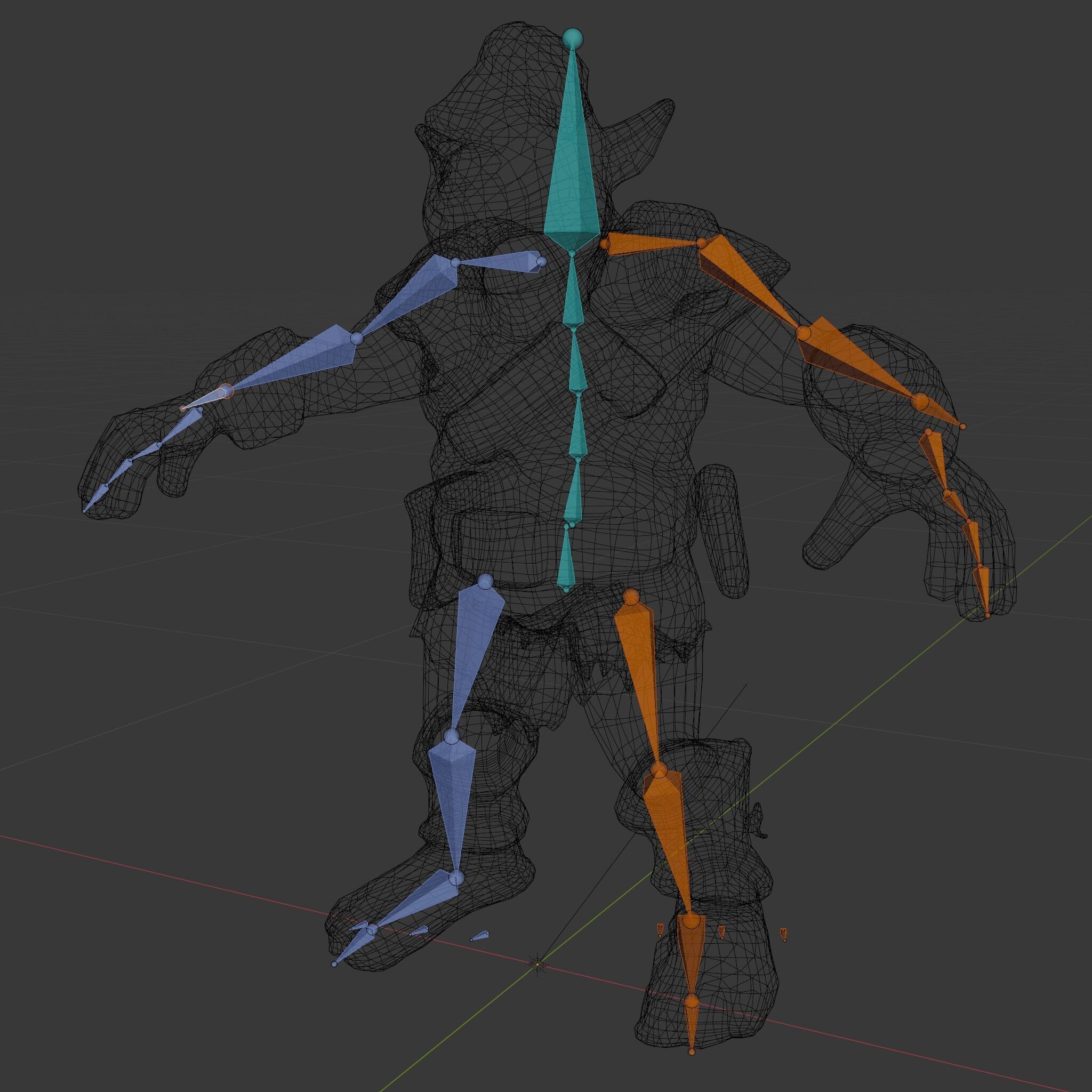 Goblin Warrior D Character Rigged and Animated Low-poly 3D model_6