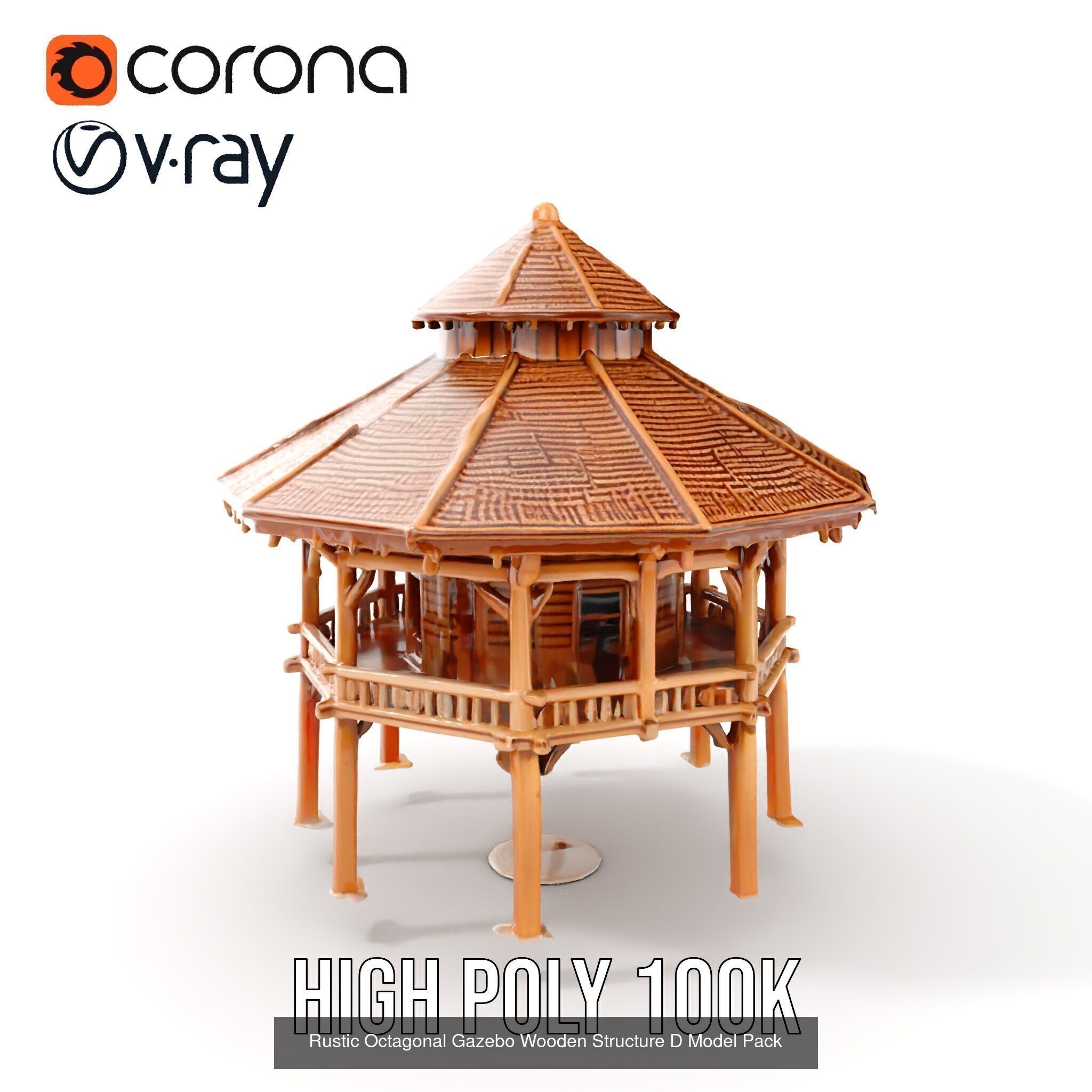 Timeless Wooden Water Towers 3D Model Collection_30