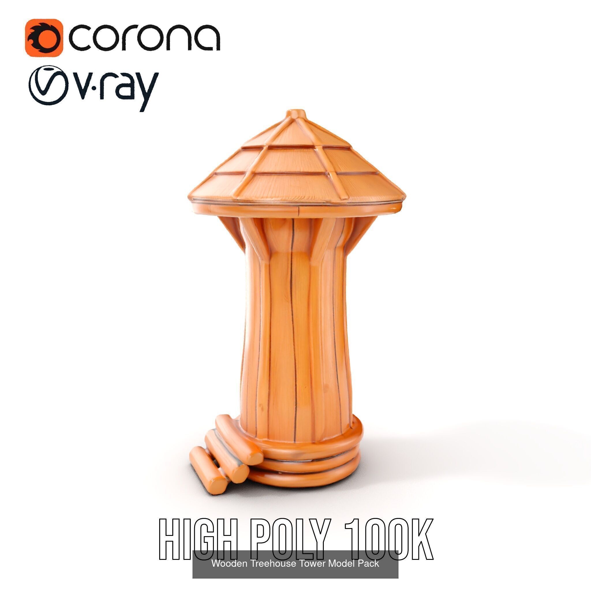 Timeless Wooden Water Towers 3D Model Collection_27