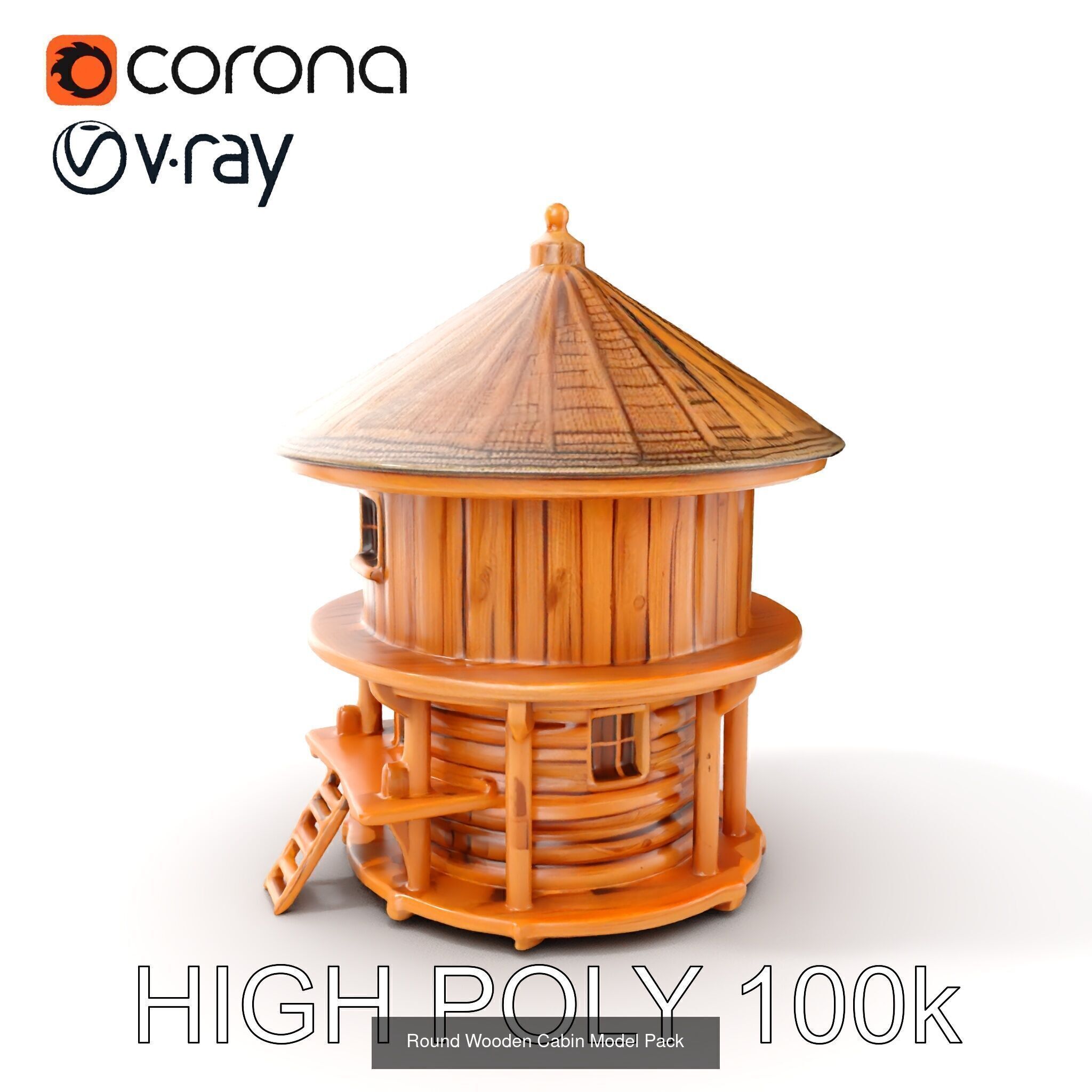 Timeless Wooden Water Towers 3D Model Collection_29