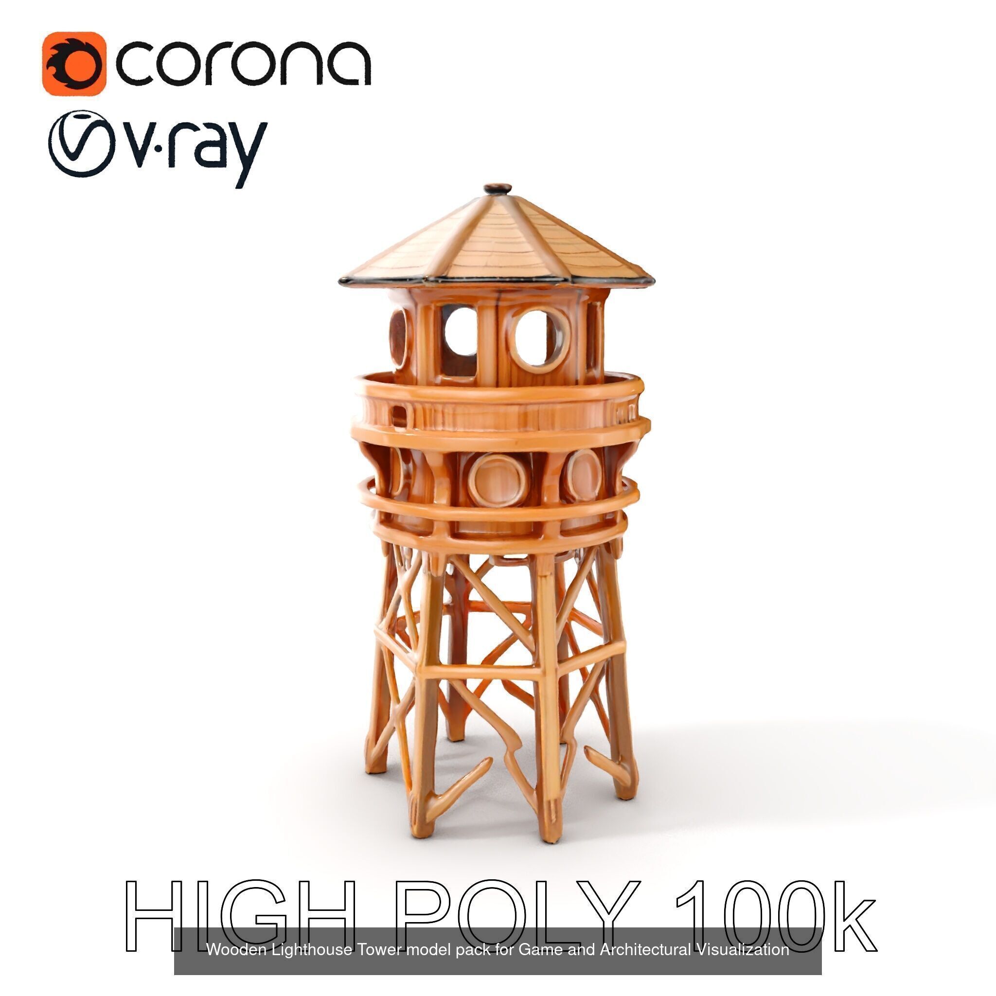Timeless Wooden Water Towers 3D Model Collection_26