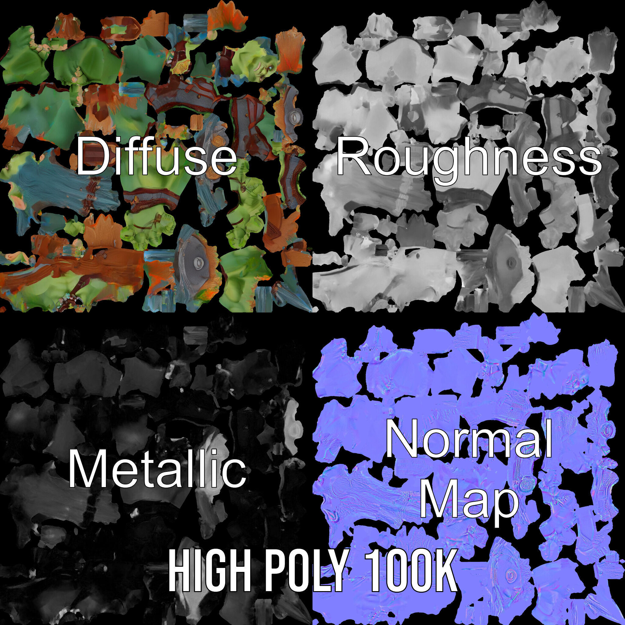 Orc Warrior Rigged and Animated D Character Model for Games a... Low-poly 3D model_3