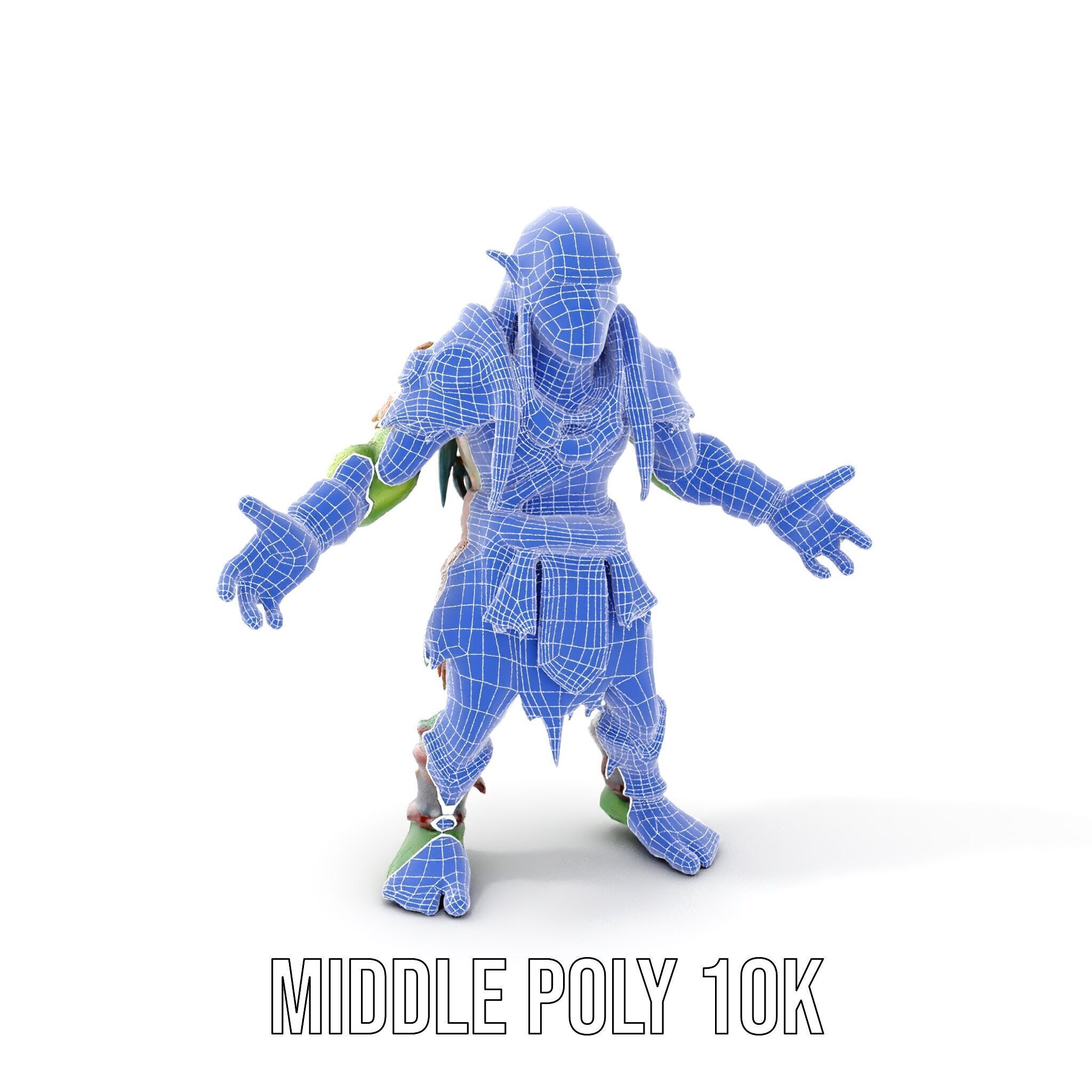 Orc Warrior Rigged and Animated D Character Model for Games a... Low-poly 3D model_36