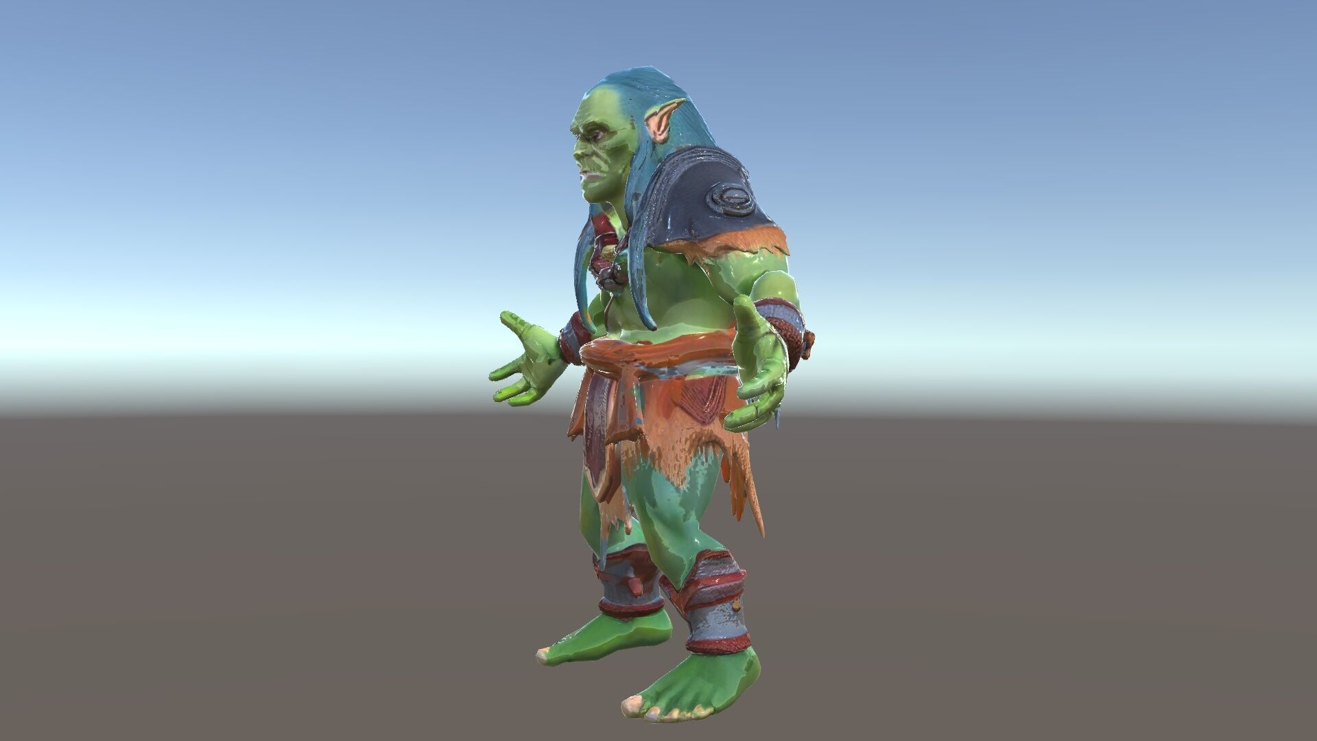 Orc Warrior Rigged and Animated D Character Model for Games a... Low-poly 3D model_38