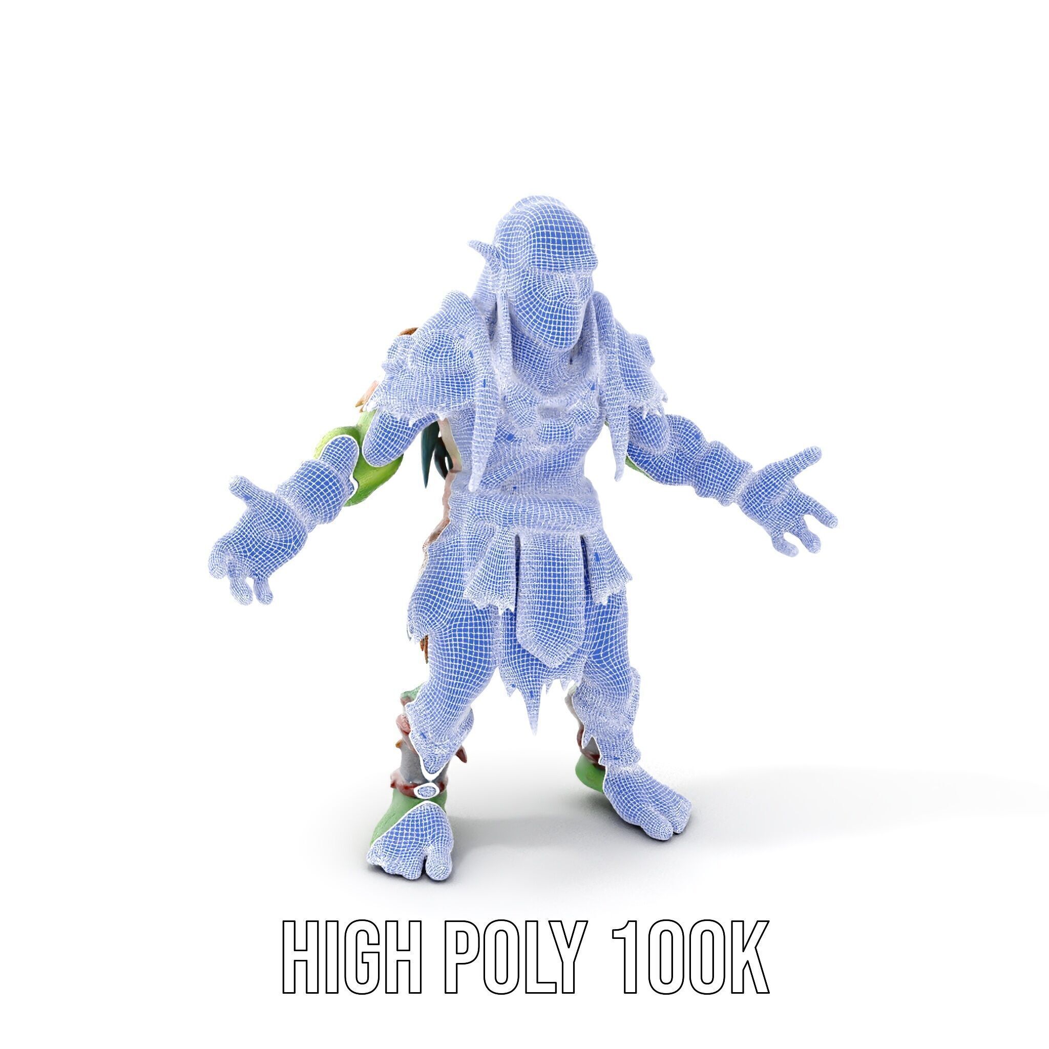 Orc Warrior Rigged and Animated D Character Model for Games a... Low-poly 3D model_4
