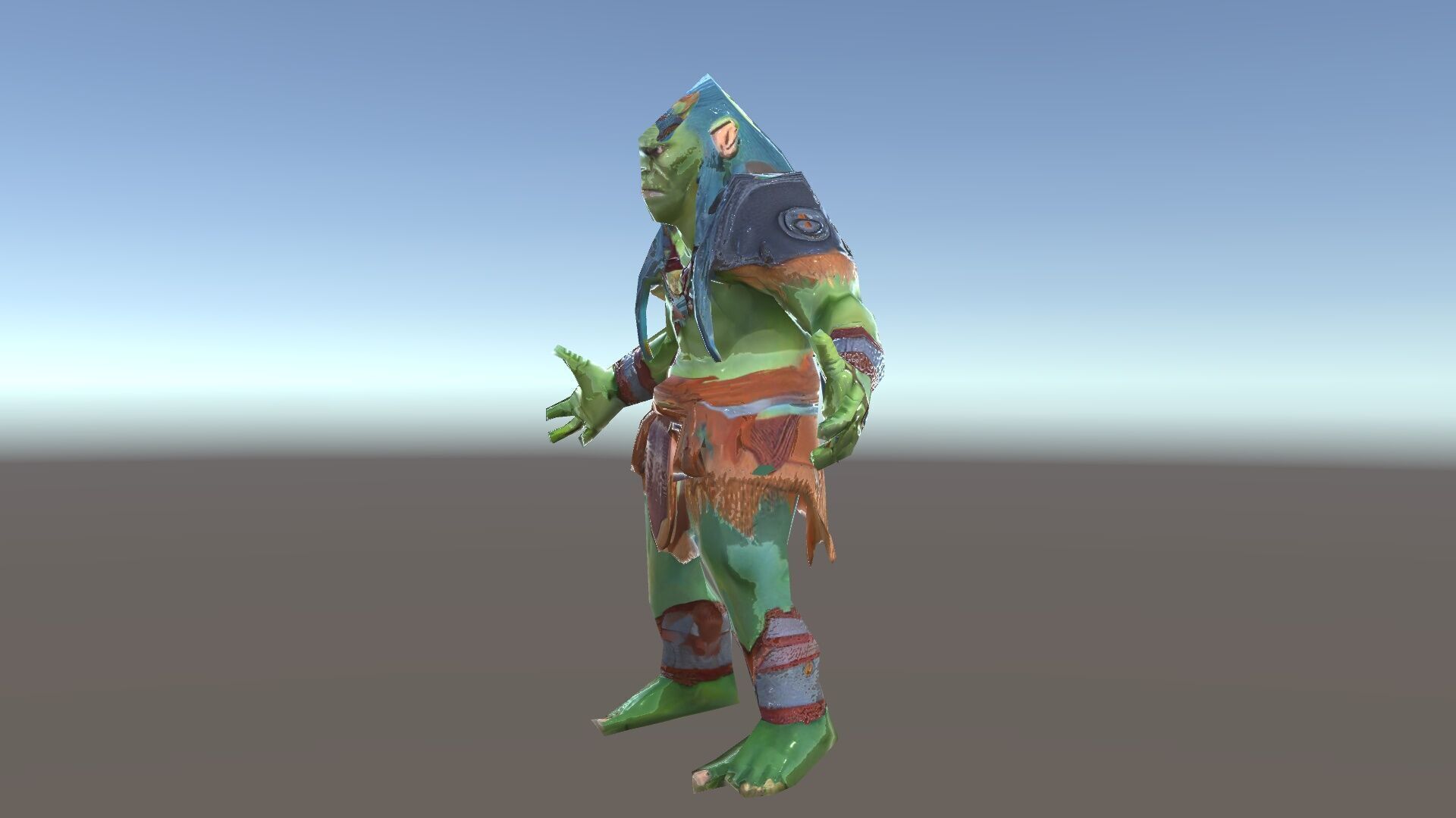 Orc Warrior Rigged and Animated D Character Model for Games a... Low-poly 3D model_34