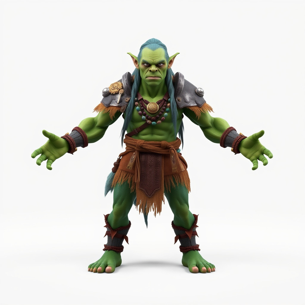 Orc Warrior Rigged and Animated D Character Model for Games a... Low-poly 3D model_2