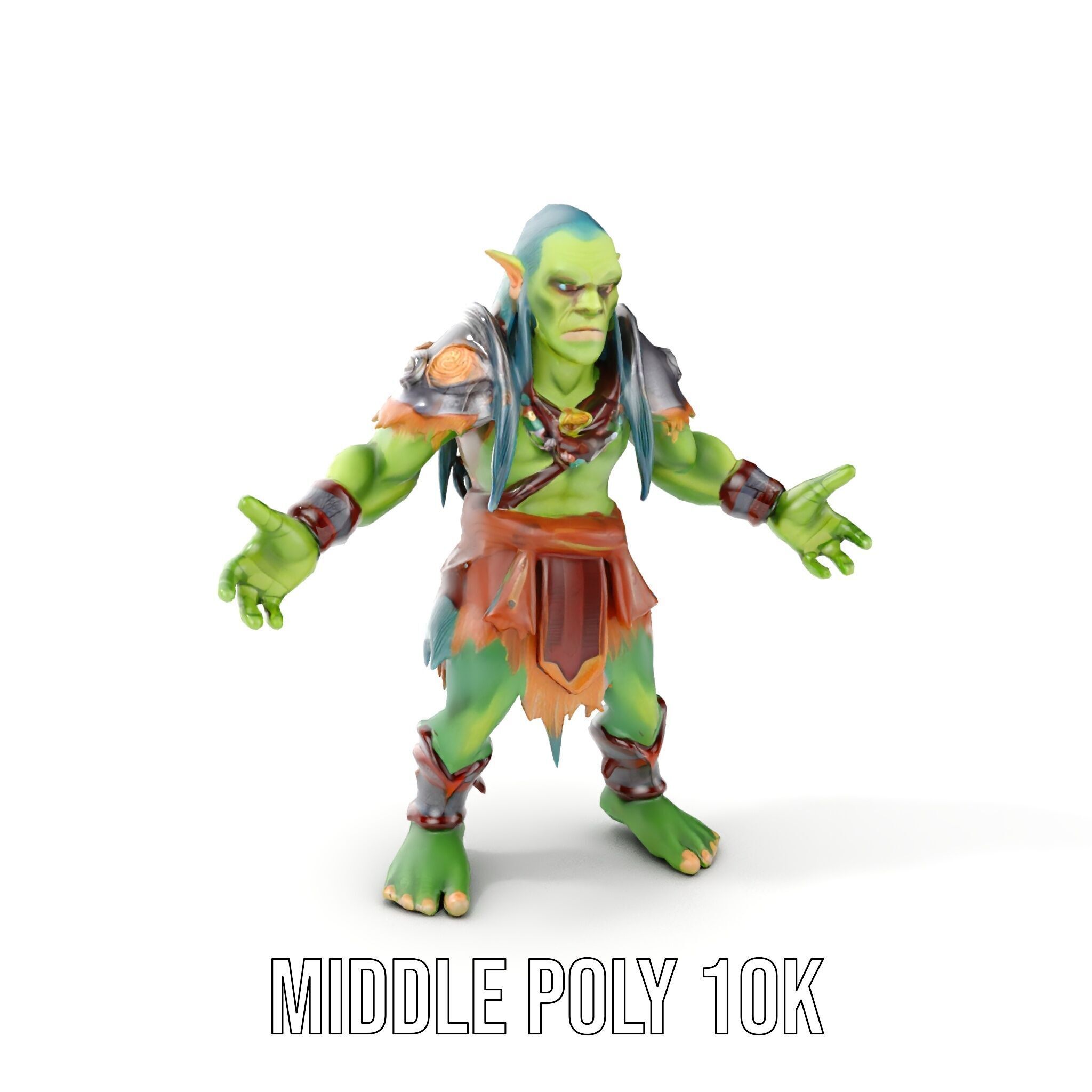 Orc Warrior Rigged and Animated D Character Model for Games a... Low-poly 3D model_12