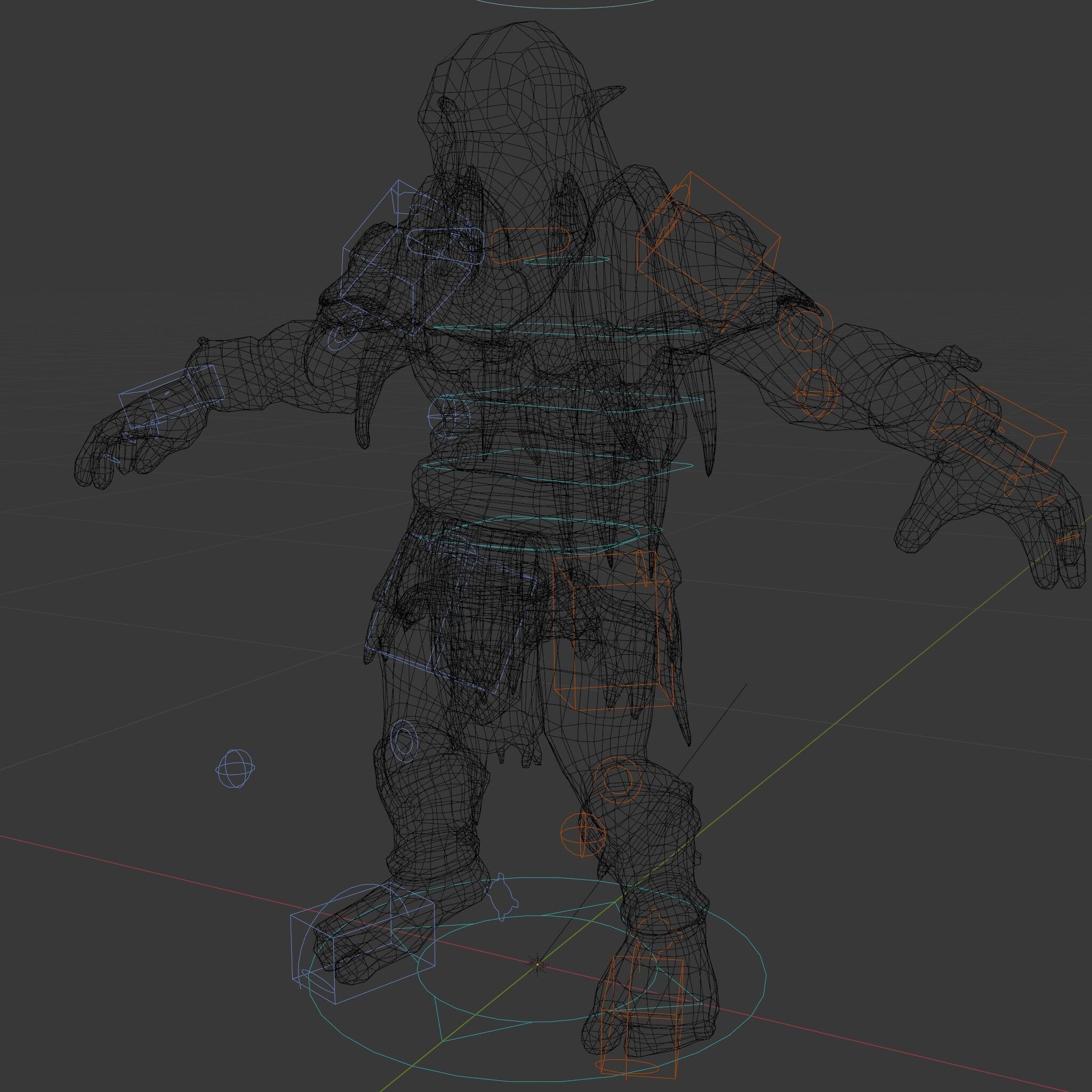 Orc Warrior Rigged and Animated D Character Model for Games a... Low-poly 3D model_9