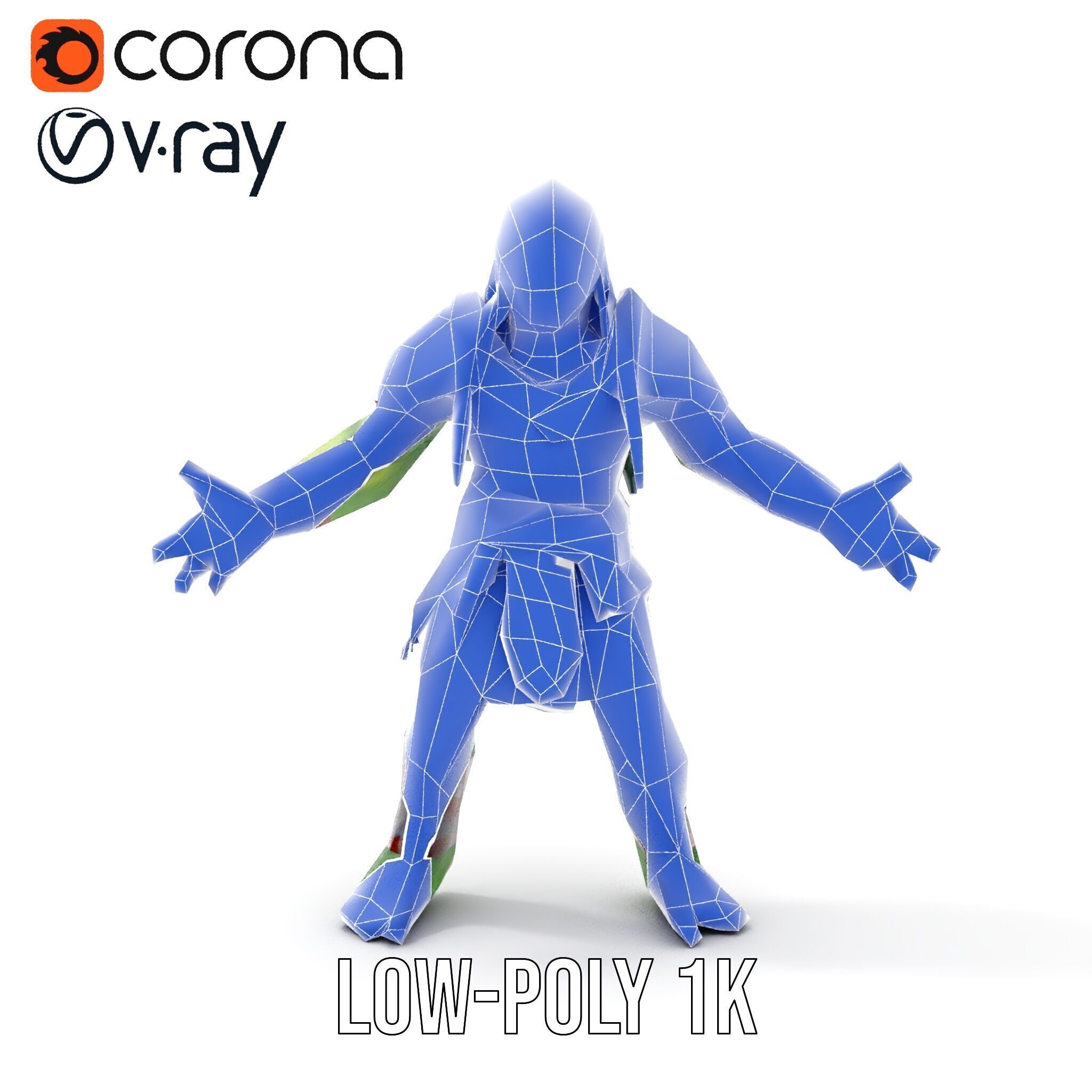 Orc Warrior Rigged and Animated D Character Model for Games a... Low-poly 3D model_31