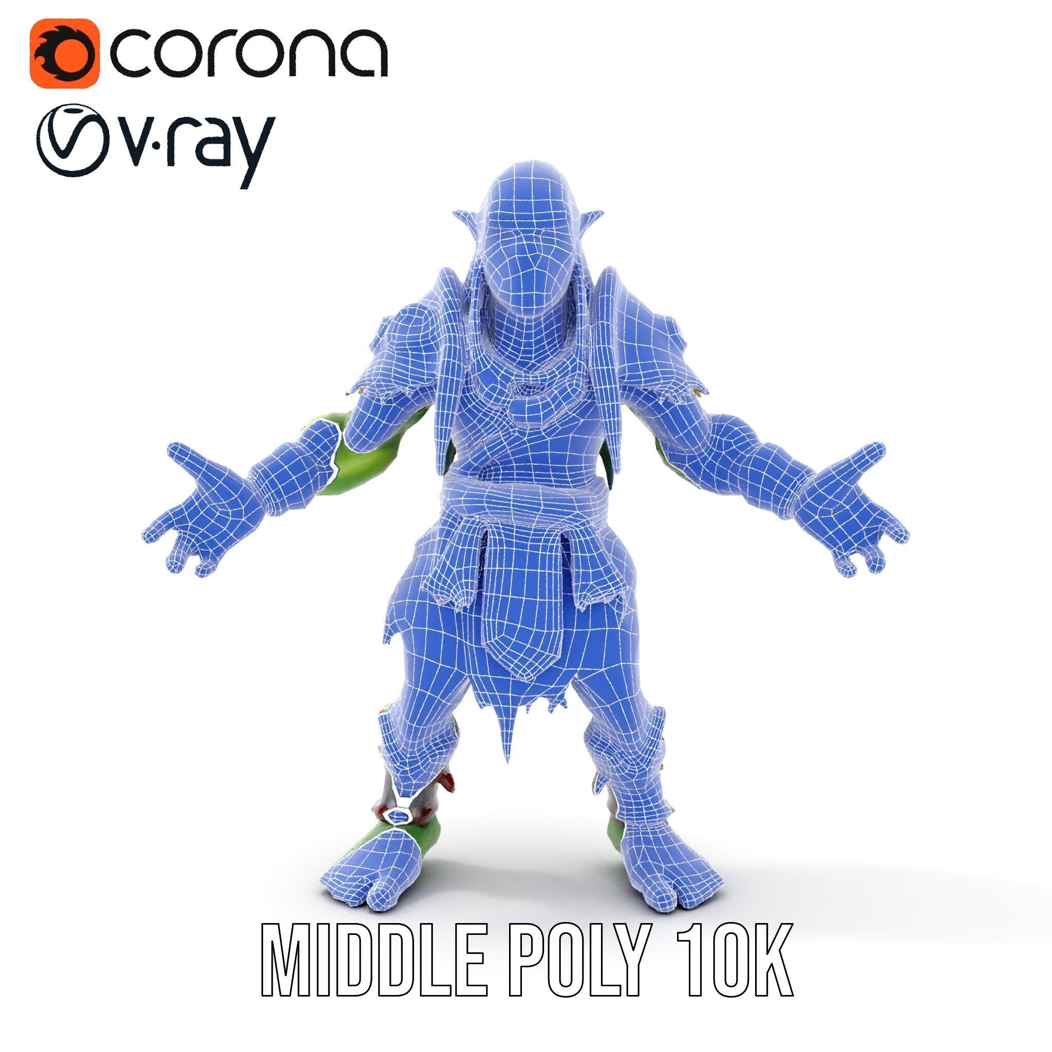 Orc Warrior Rigged and Animated D Character Model for Games a... Low-poly 3D model_30