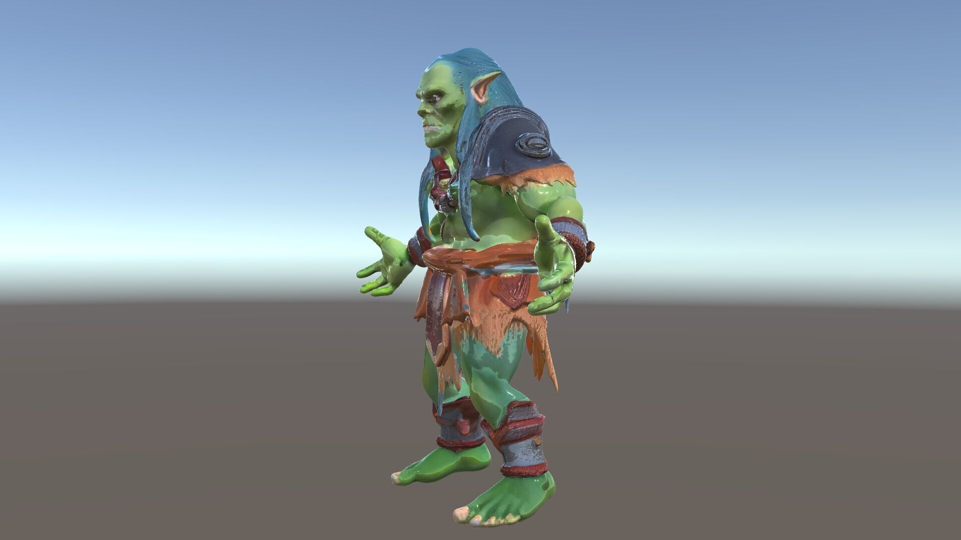 Orc Warrior Rigged and Animated D Character Model for Games a... Low-poly 3D model_5