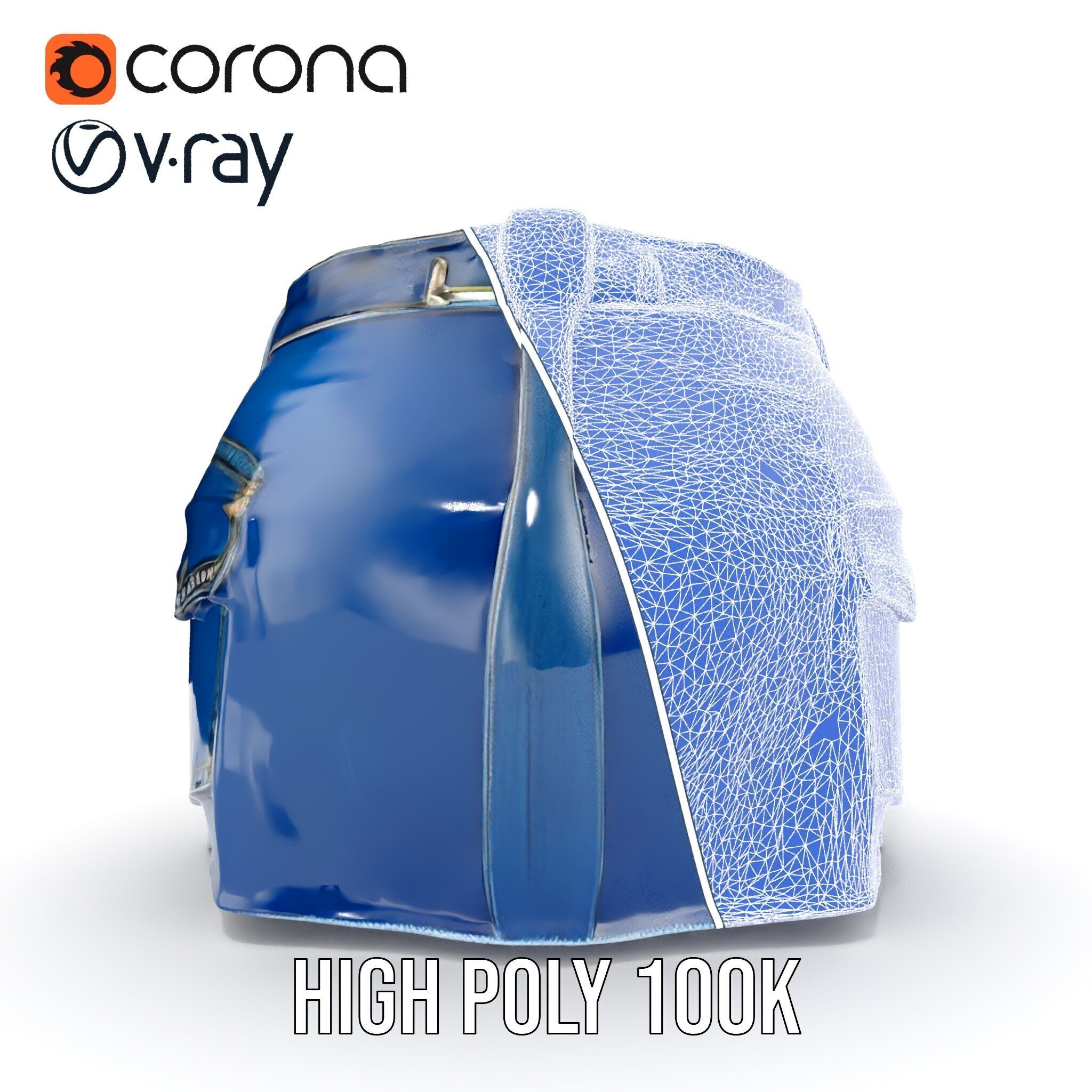 Denim Shorts with Studded Pockets D Model Pack Low-poly 3D model_31