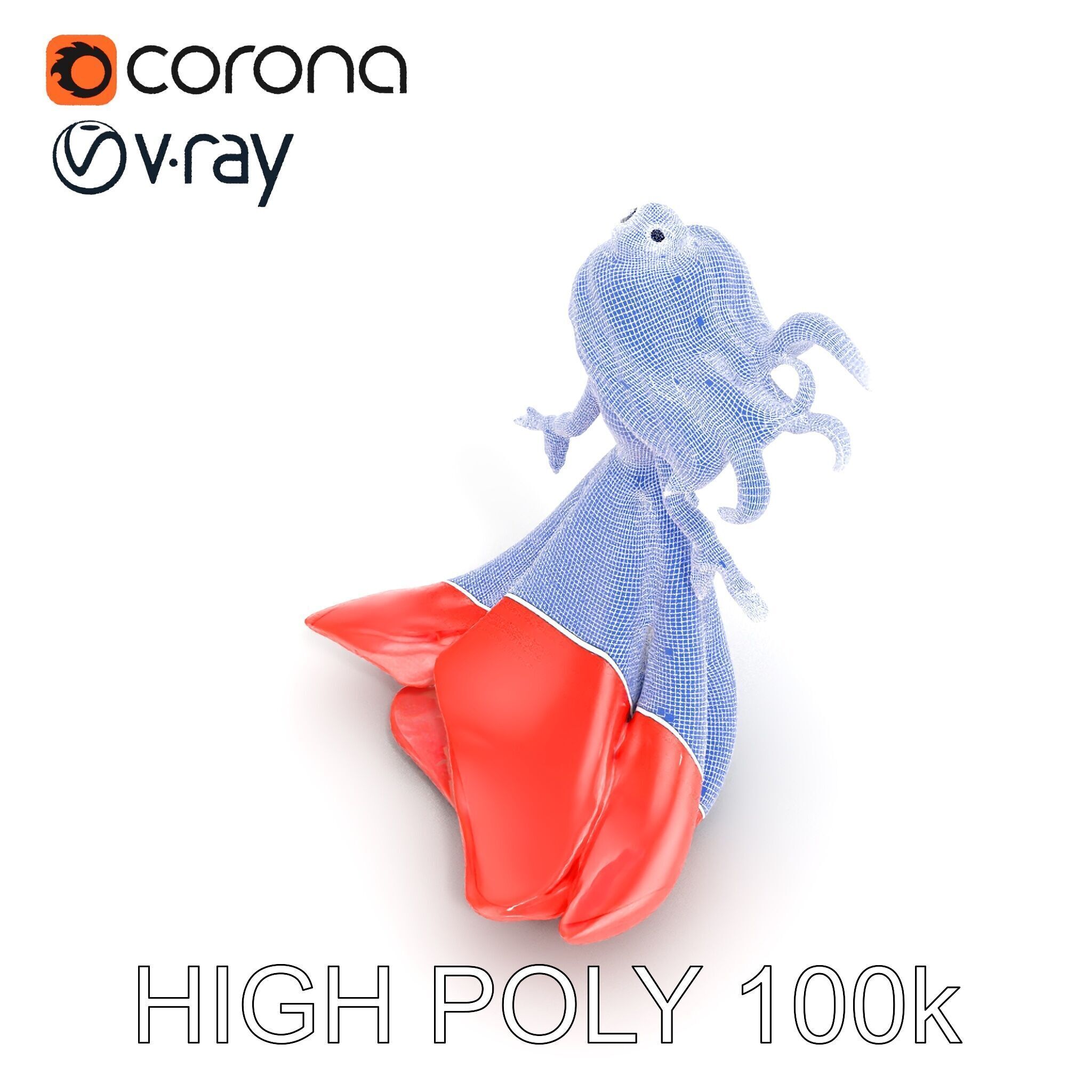 Elegant Princess Character Model  Rigged and Animated Low-poly 3D model_32