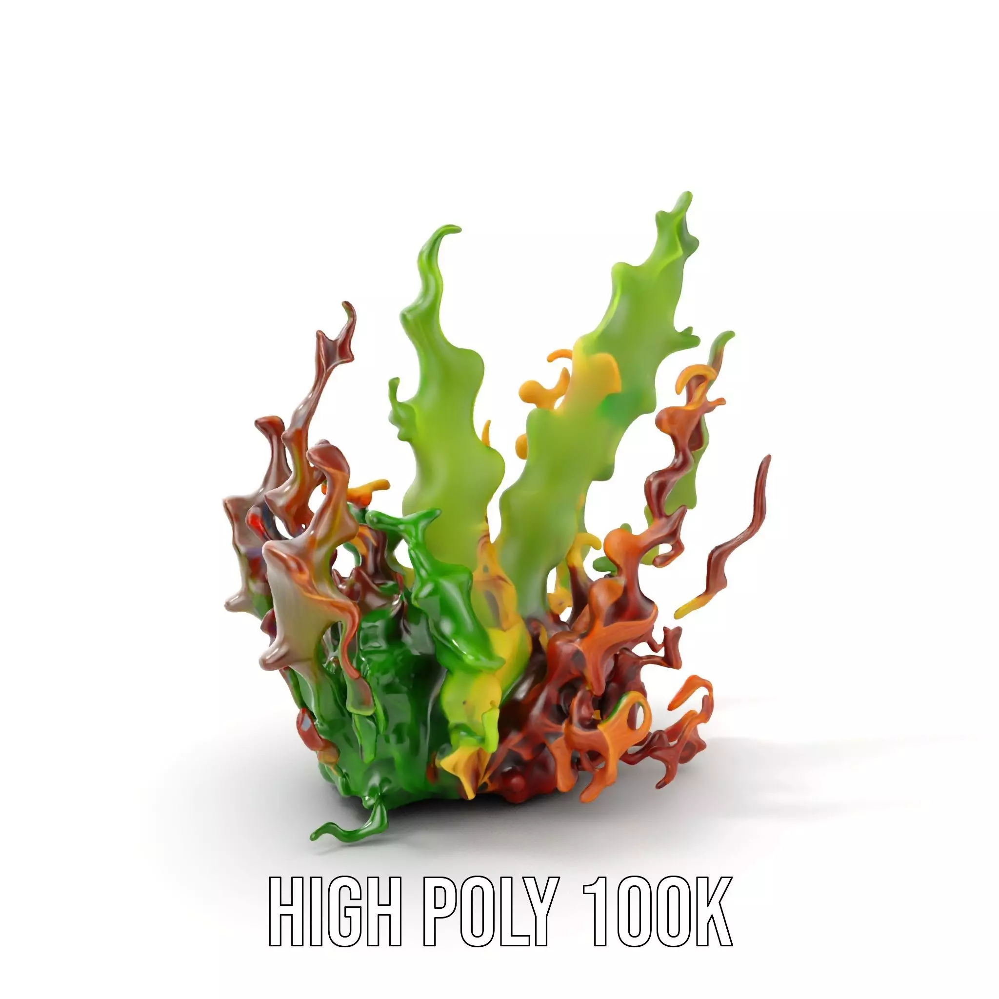 Colorful Seaweed Model Pack High Detail D Render Low-poly 3D model_0