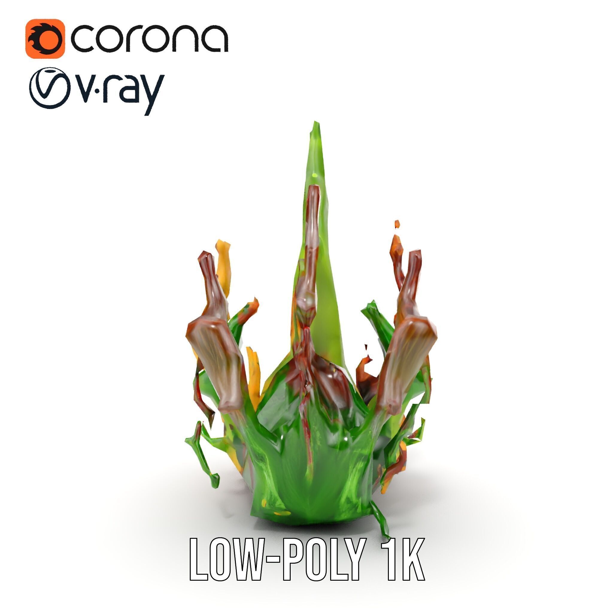 Colorful Seaweed Model Pack High Detail D Render Low-poly 3D model_18