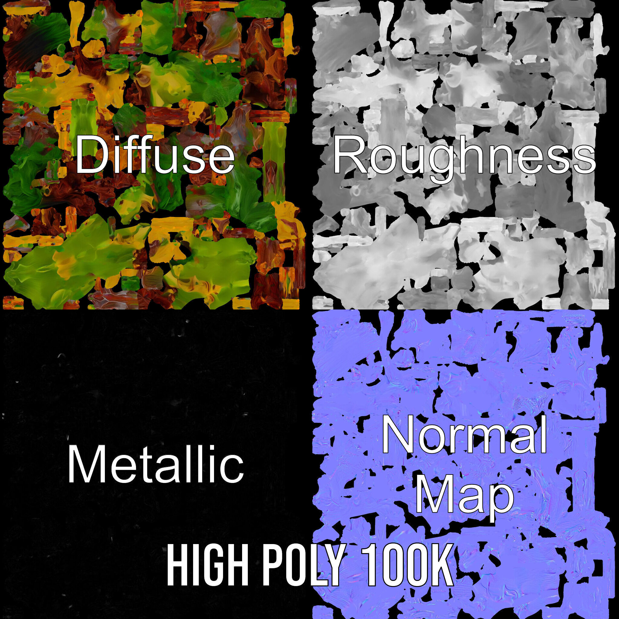 Colorful Seaweed Model Pack High Detail D Render Low-poly 3D model_3